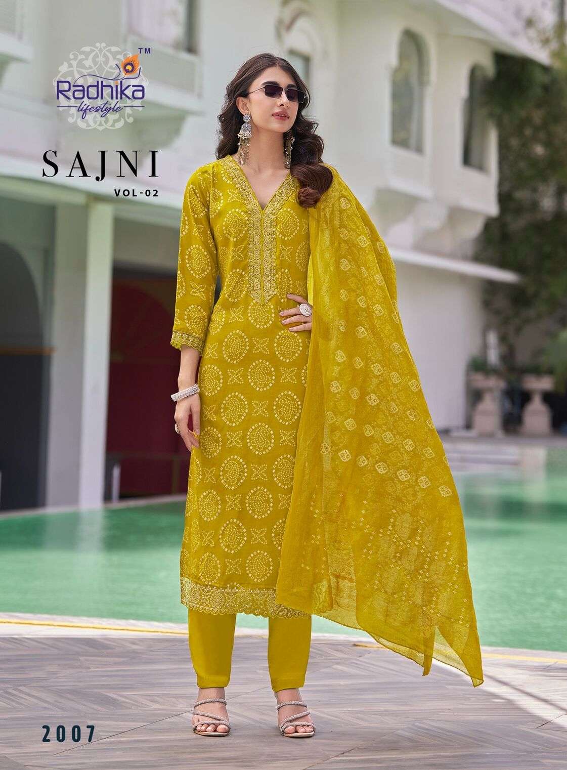 SAJNI VOL-2 BY RADHIKA LIFE STYLE IN REYON PRINT KURTI PANT WITH DUPATTA 