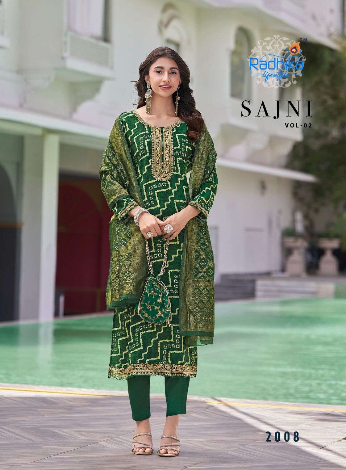SAJNI VOL-2 BY RADHIKA LIFE STYLE IN REYON PRINT KURTI PANT WITH DUPATTA 