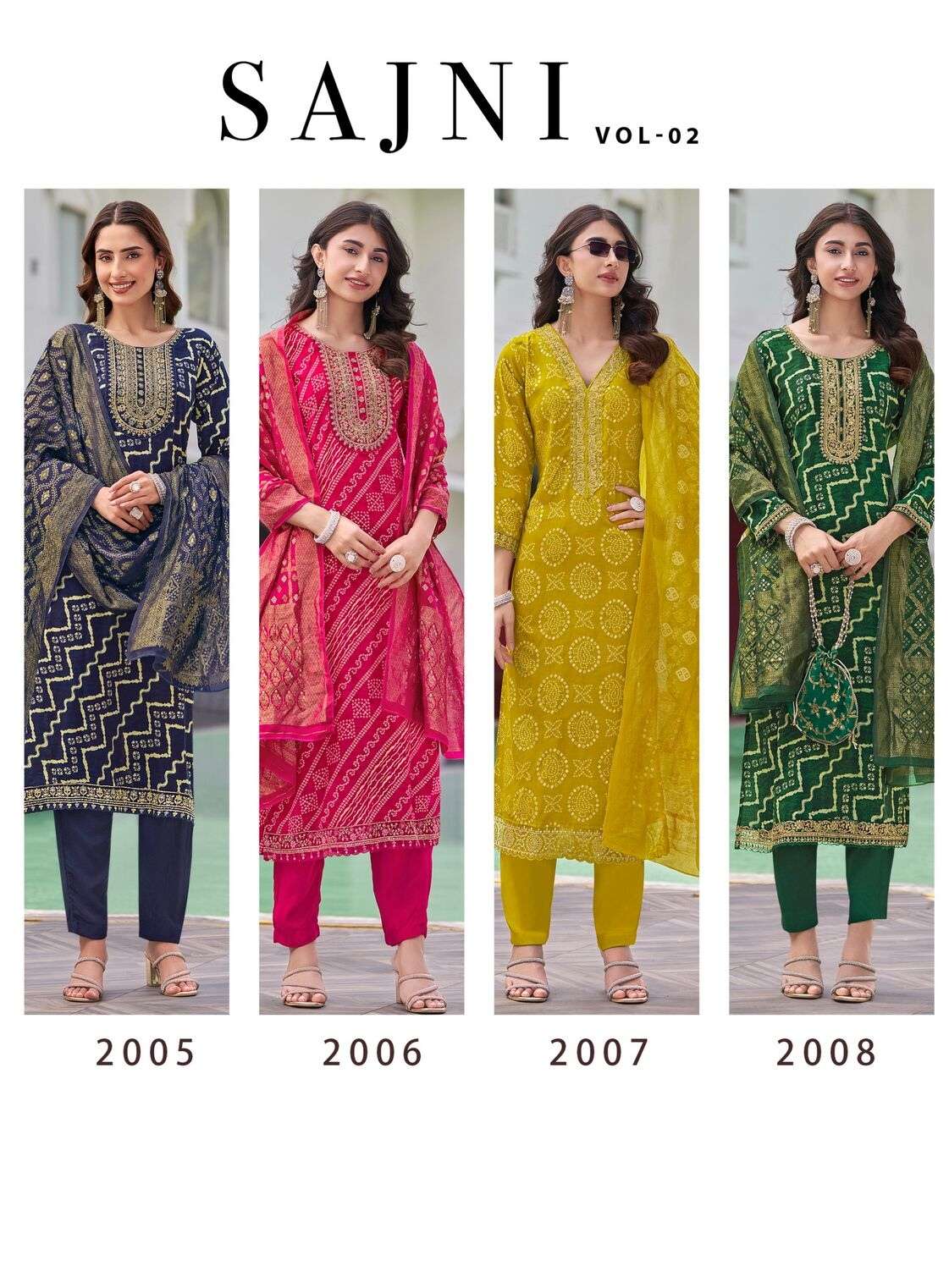 SAJNI VOL-2 BY RADHIKA LIFE STYLE IN REYON PRINT KURTI PANT WITH DUPATTA 