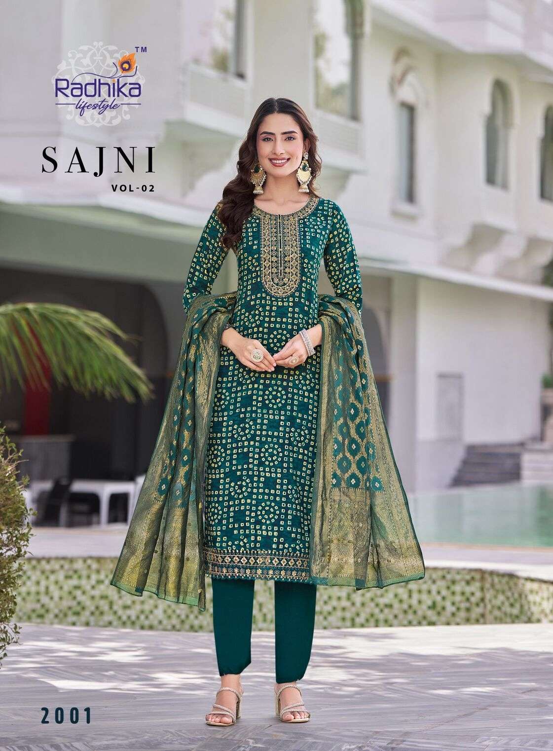 SAJNI VOL-2 BY RADHIKA LIFE STYLE IN REYON PRINT KURTI PANT WITH DUPATTA 