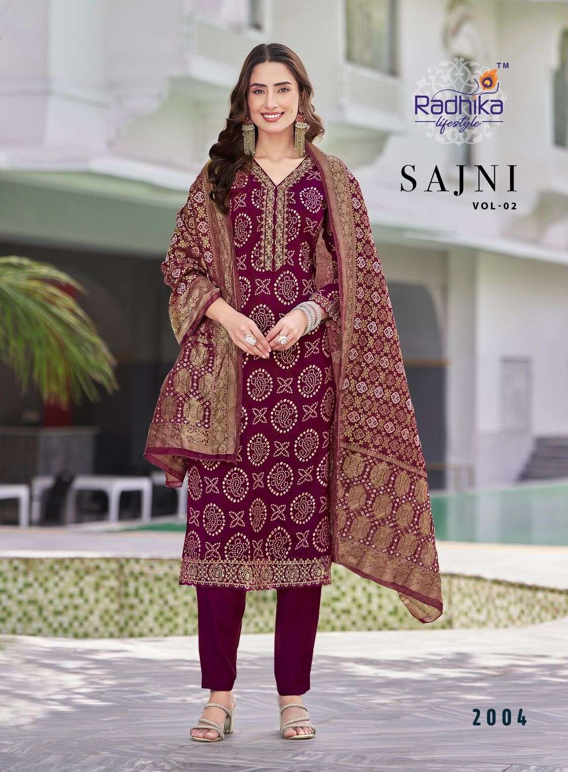 SAJNI VOL-2 BY RADHIKA LIFE STYLE IN REYON PRINT KURTI PANT WITH DUPATTA 