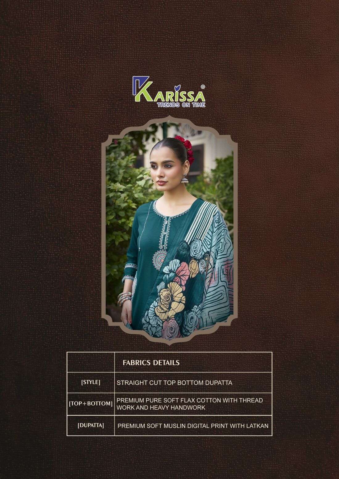 SANIA BY KARISSA IN PREMIUM PURE HEAVY COTTON FLEX TOP BOTTOM WITH DUPATTA