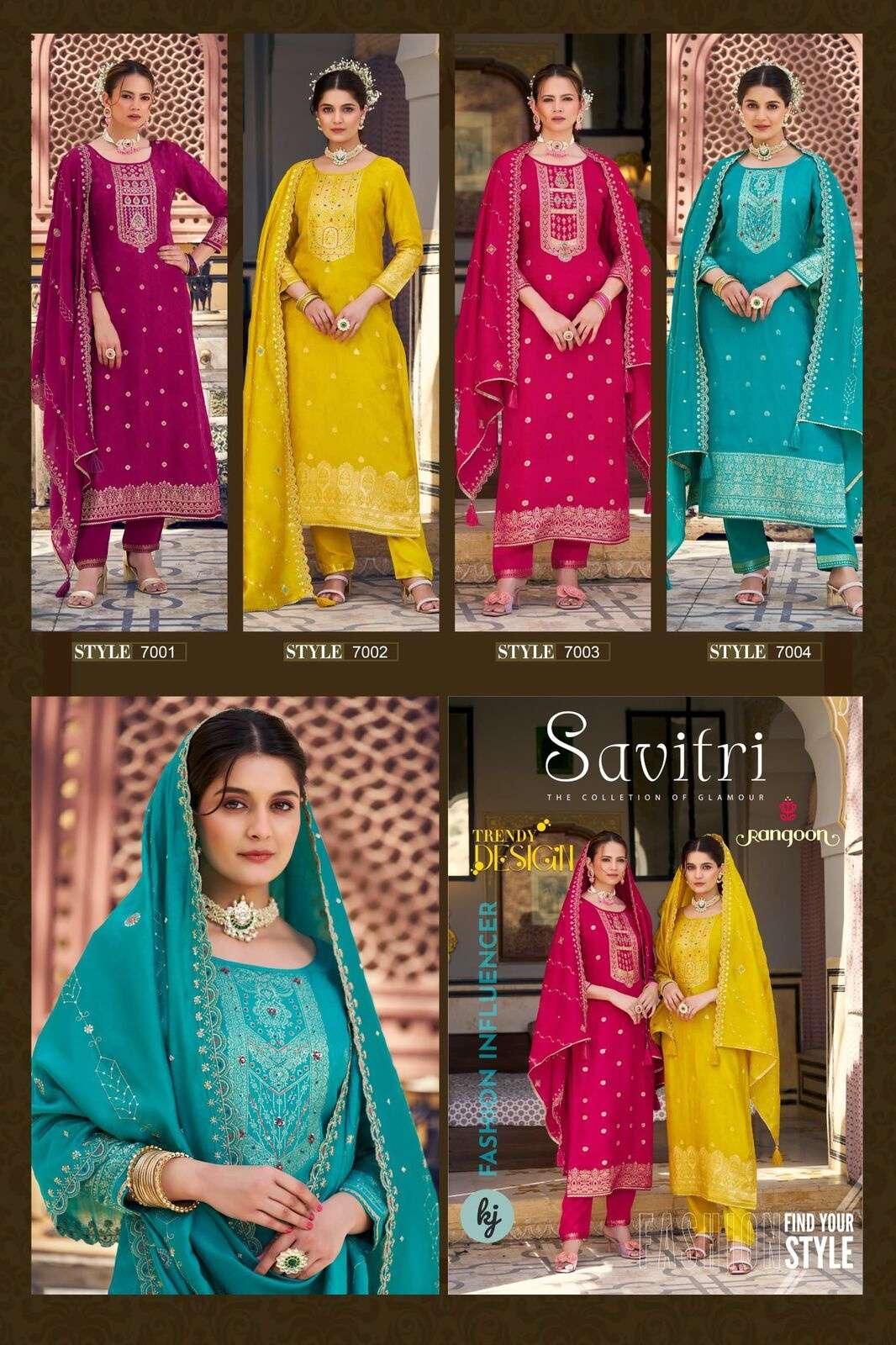 SAVITRI BY RANGOON IN PURE DOLA RUSSIAN JACQUARD WITH KHATLI HAND WORK 