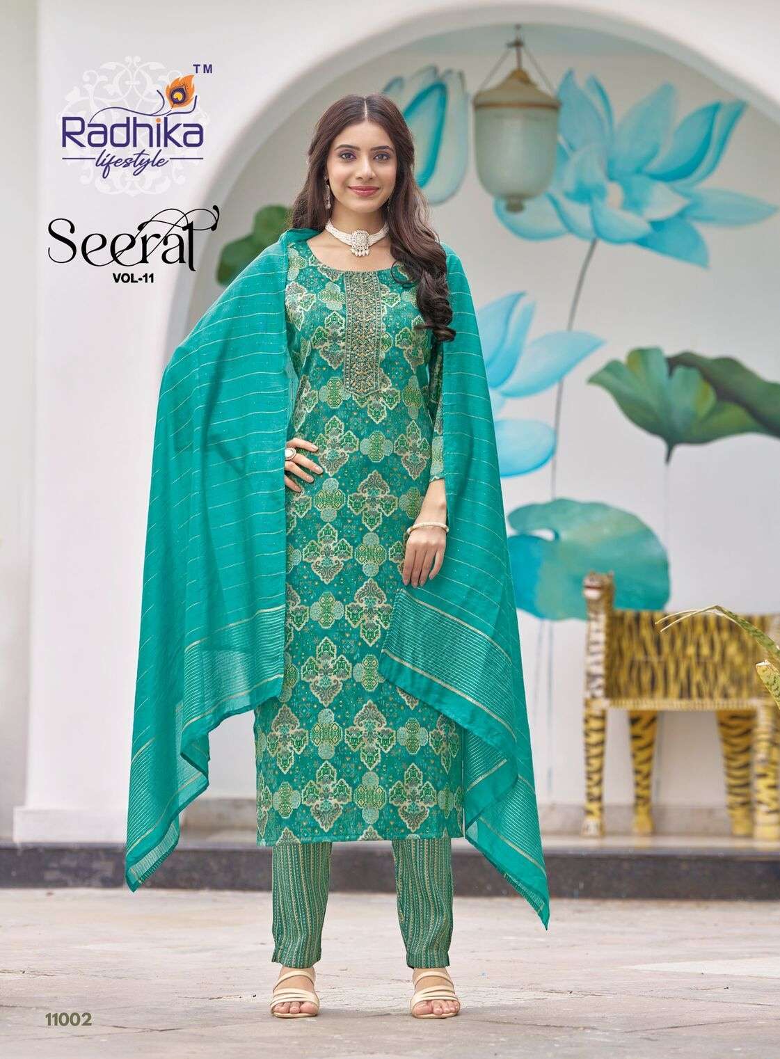 SEERAT VOL:-11 BY RADHIKA LIFESTYLE IN REYON WITH CAPSULE FOIL PRINT AND EMBROIDERY WORK