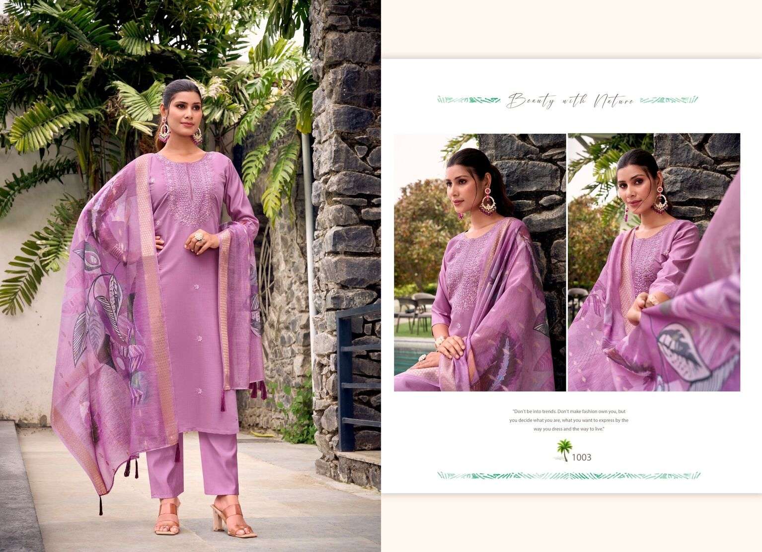 SHAHAR BY ASHWATHA IN LIVA ROMAN SILK WITH JACQUARD BUTTI DIGITAL DUPATTA POCKETS IN PANTS