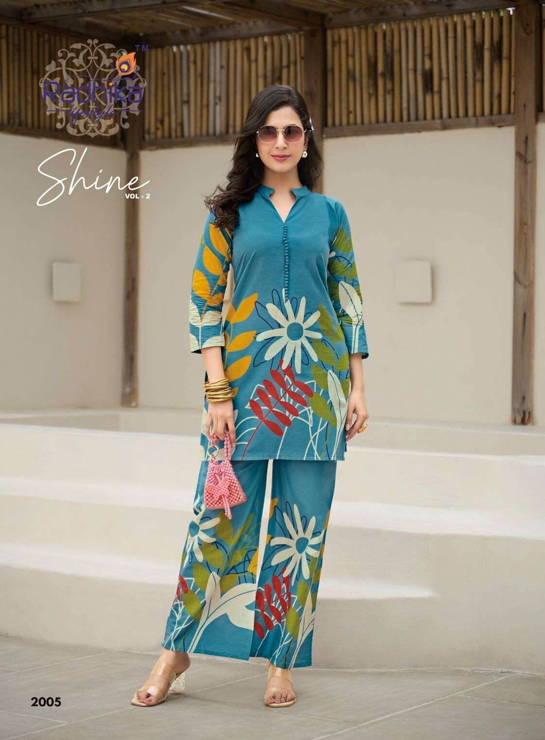 SHINE VOL-2 BY RADHIKA LIFE STYLE IN PURE COTTON DISCHARGE 60-60 PRINT CO-ORD SET 