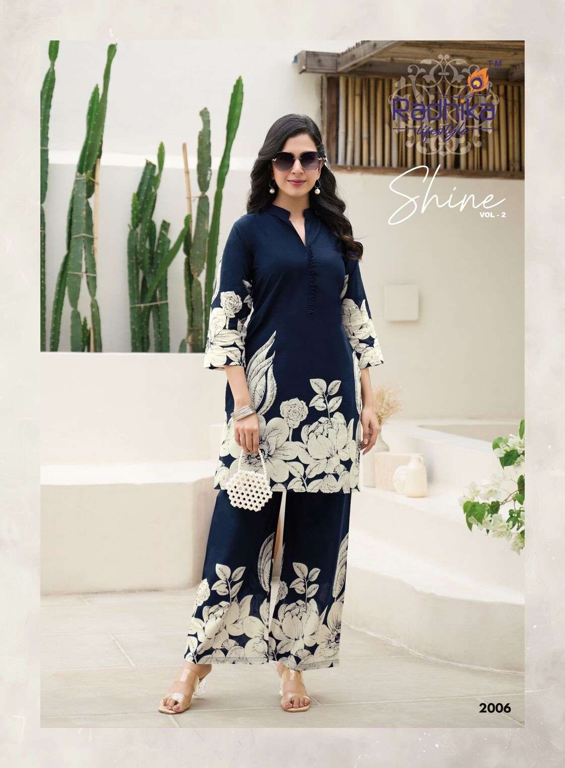 SHINE VOL-2 BY RADHIKA LIFE STYLE IN PURE COTTON DISCHARGE 60-60 PRINT CO-ORD SET 