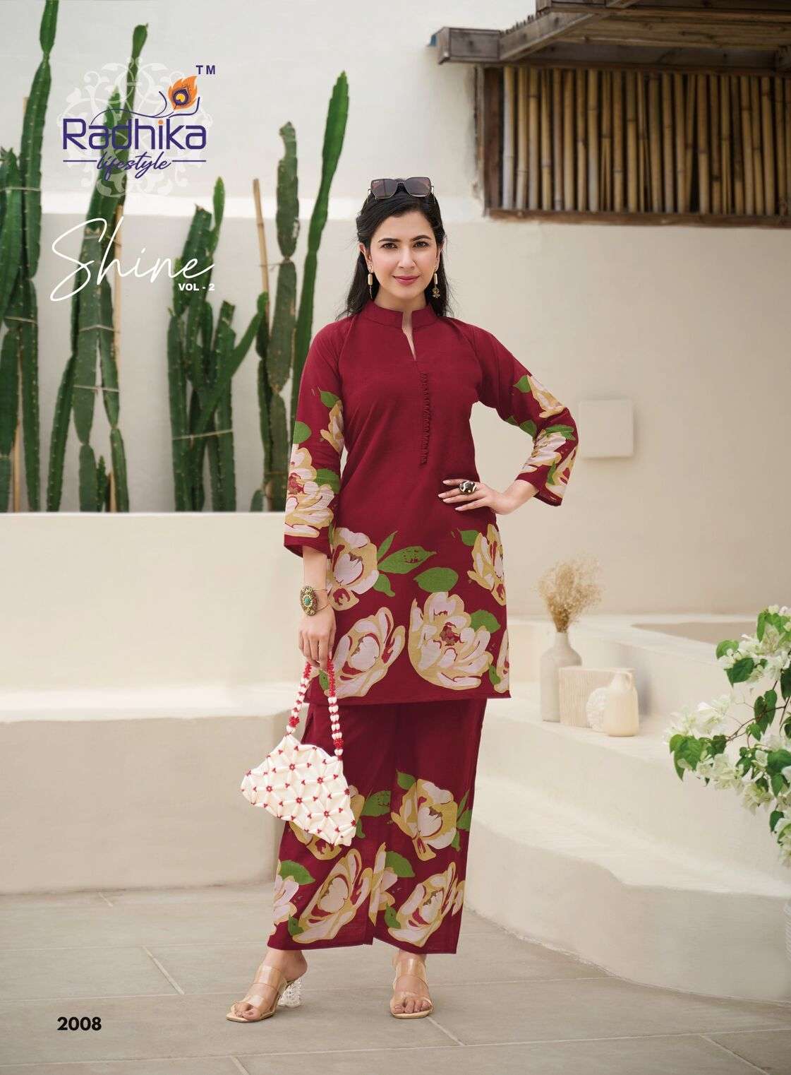 SHINE VOL-2 BY RADHIKA LIFE STYLE IN PURE COTTON DISCHARGE 60-60 PRINT CO-ORD SET 