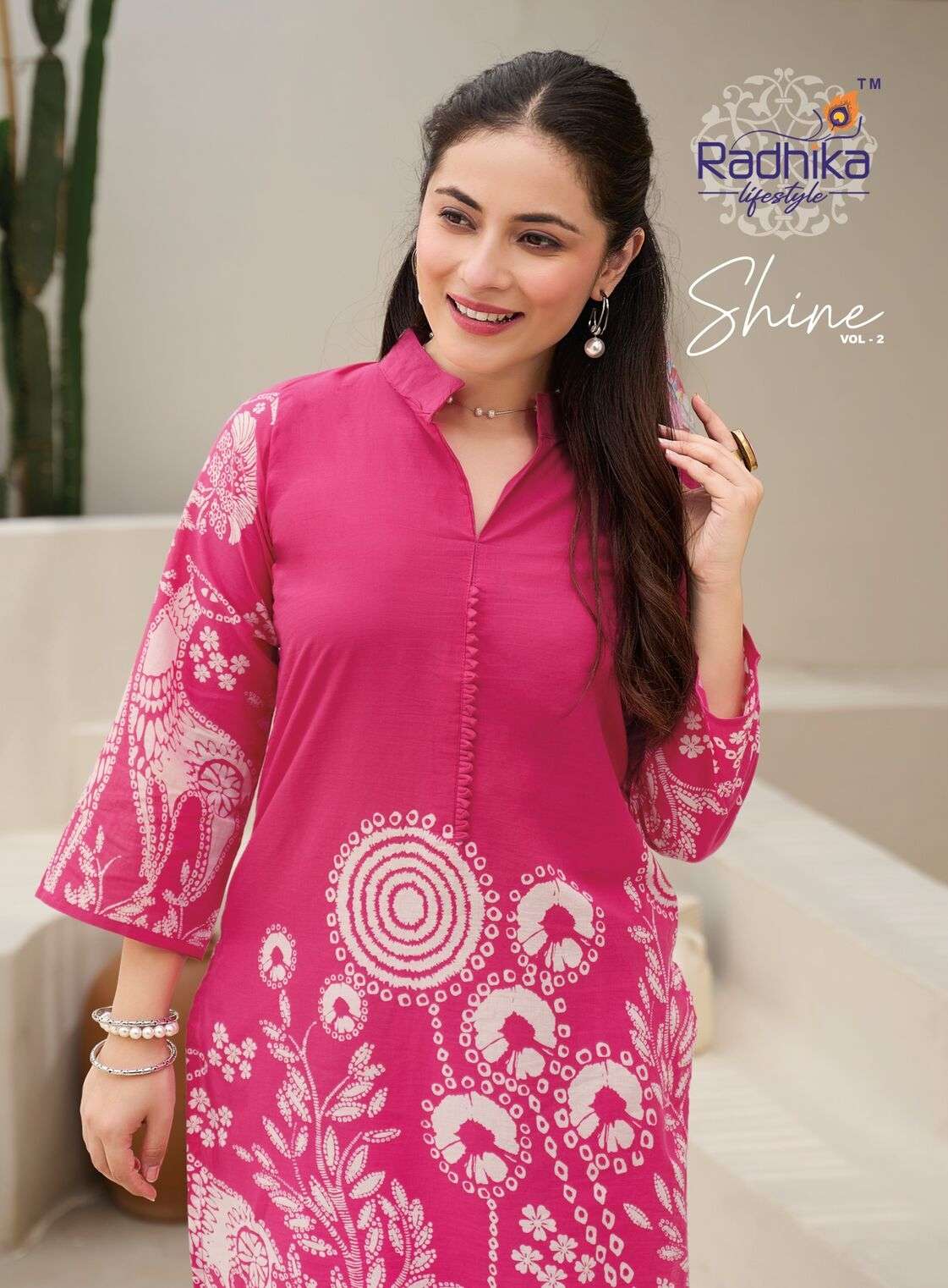 SHINE VOL-2 BY RADHIKA LIFE STYLE IN PURE COTTON DISCHARGE 60-60 PRINT CO-ORD SET 