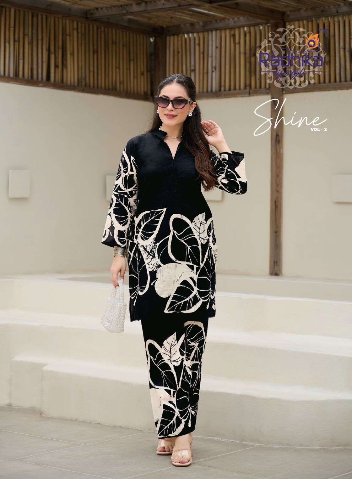 SHINE VOL-2 BY RADHIKA LIFE STYLE IN PURE COTTON DISCHARGE 60-60 PRINT CO-ORD SET 