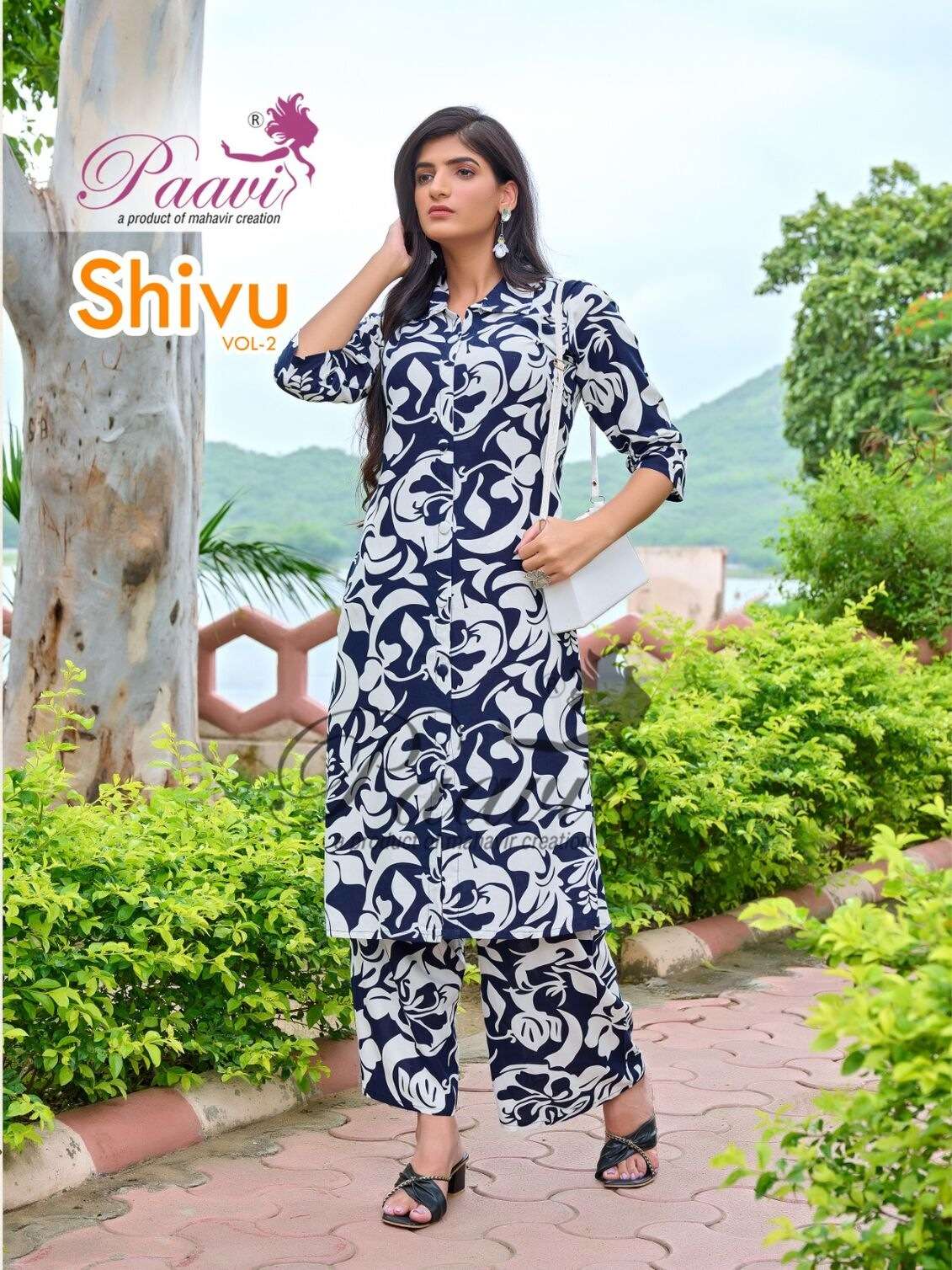SHIVU-2 BY PAAVI IN HEAVY RAYON FLWER PRINT WITH POCKET CO-ORD SET 