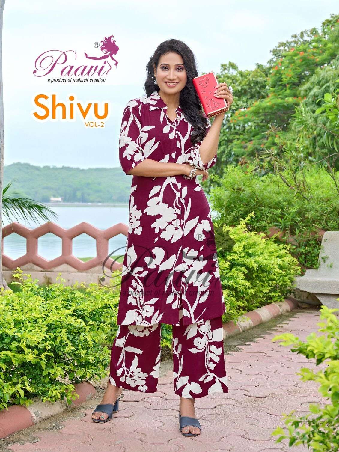 SHIVU-2 BY PAAVI IN HEAVY RAYON FLWER PRINT WITH POCKET CO-ORD SET 