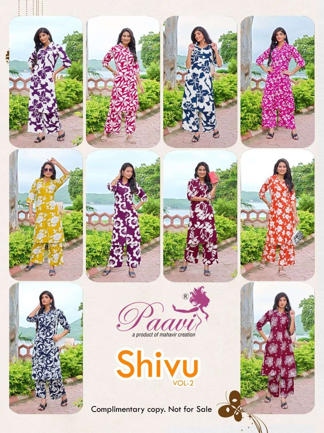 SHIVU-2 BY PAAVI IN HEAVY RAYON FLWER PRINT WITH POCKET CO-ORD SET 