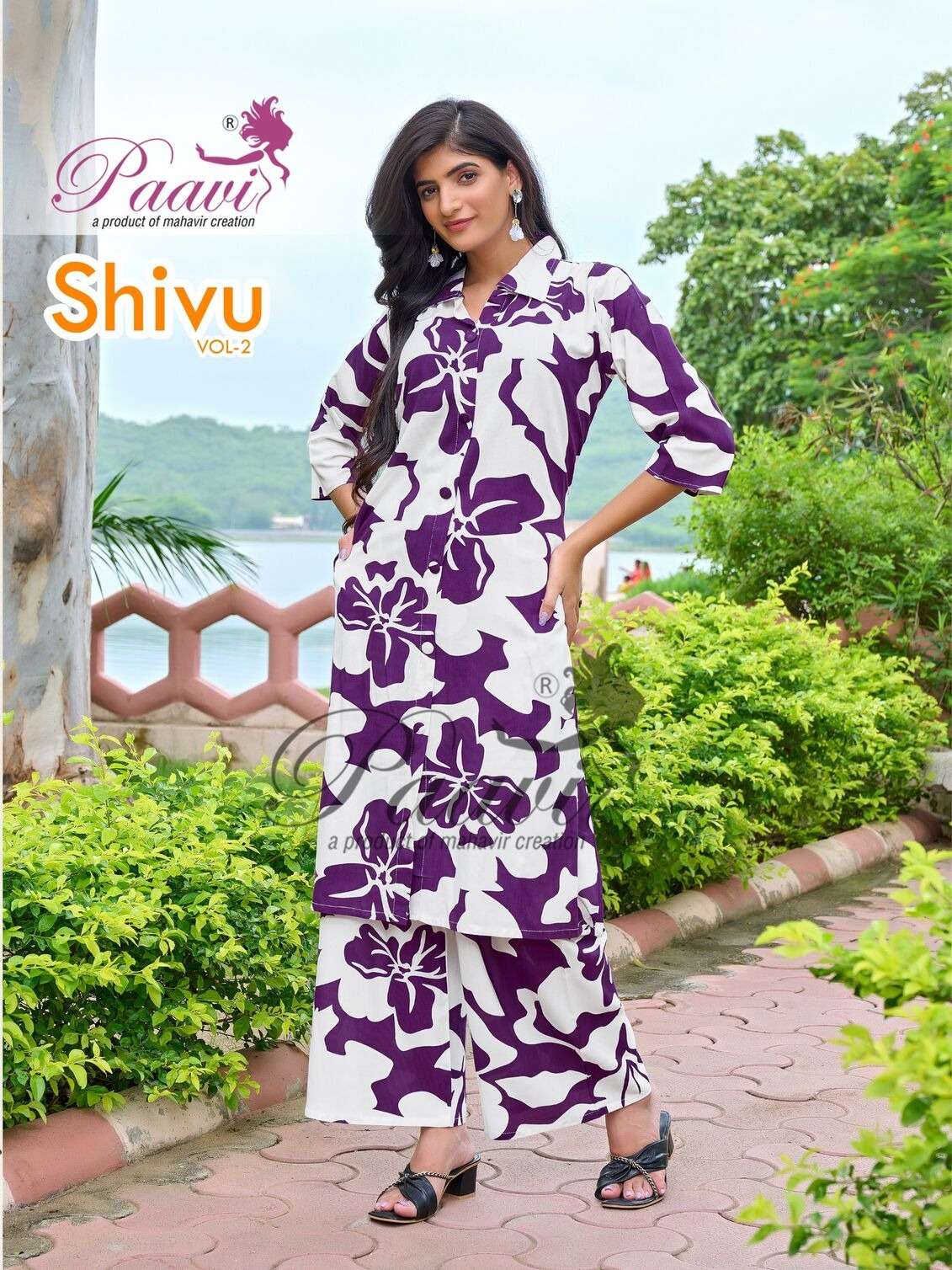 SHIVU-2 BY PAAVI IN HEAVY RAYON FLWER PRINT WITH POCKET CO-ORD SET 