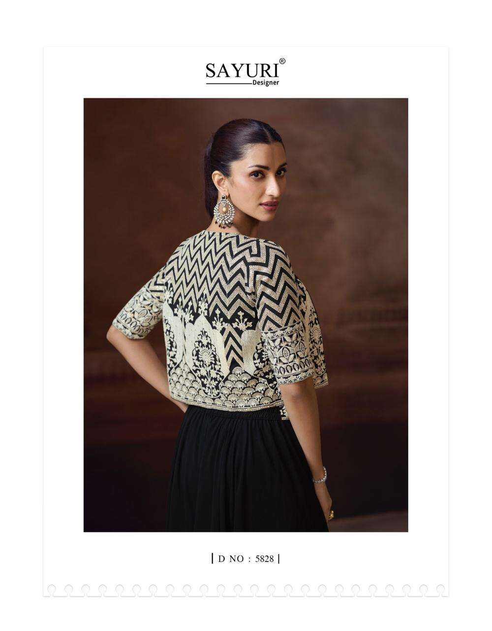 SILKY BY SAYURI DESIGNER IN REAL PREMIUM CHINON SILK WITH BACK EMBROIDERED SHORT JACKET