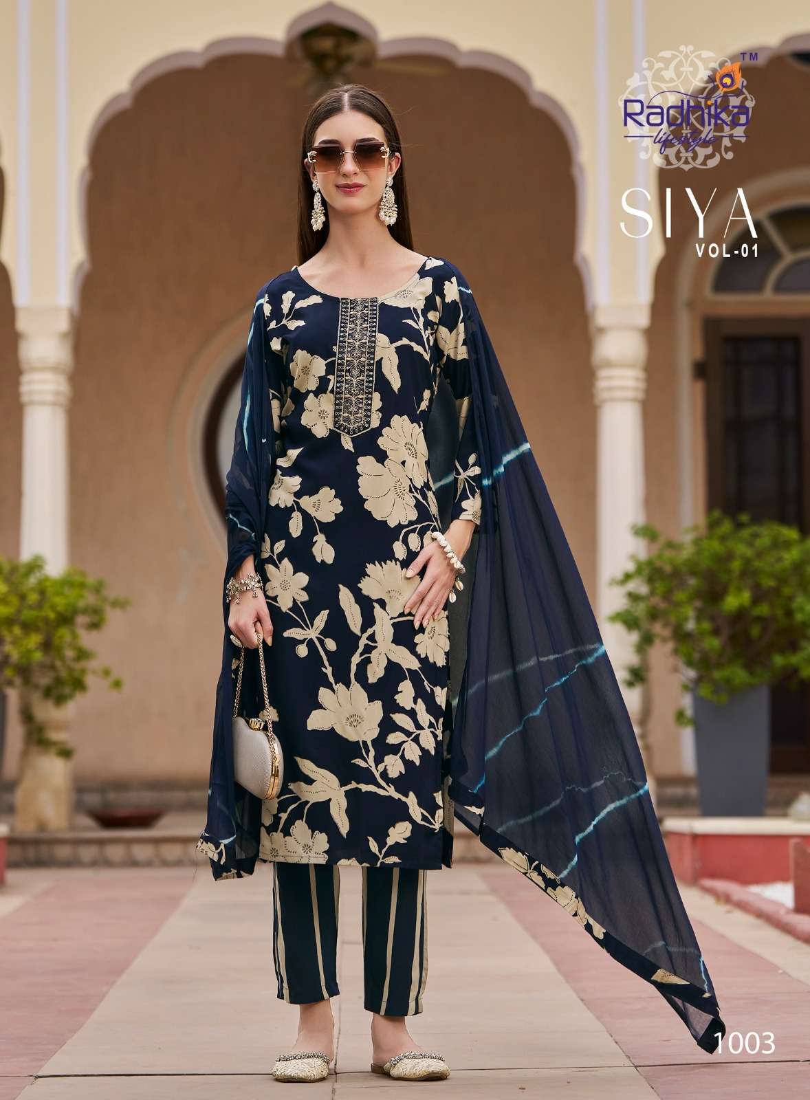 SIYA VOL-1 BY RADHIKA LIFESTYLE IN HEAVY DISCHARGE RAYON FOIL PRINT WITH EMBROIDERY WORK