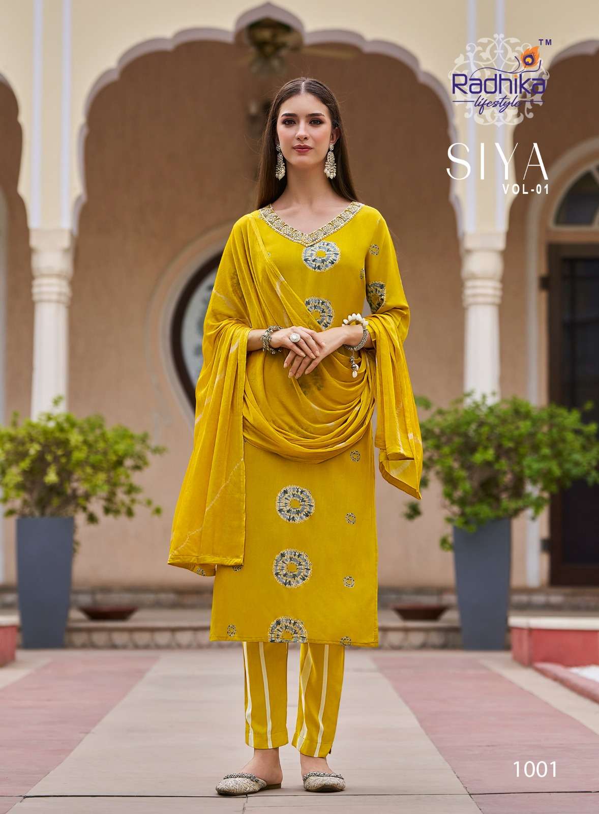 SIYA VOL-1 BY RADHIKA LIFESTYLE IN HEAVY DISCHARGE RAYON FOIL PRINT WITH EMBROIDERY WORK
