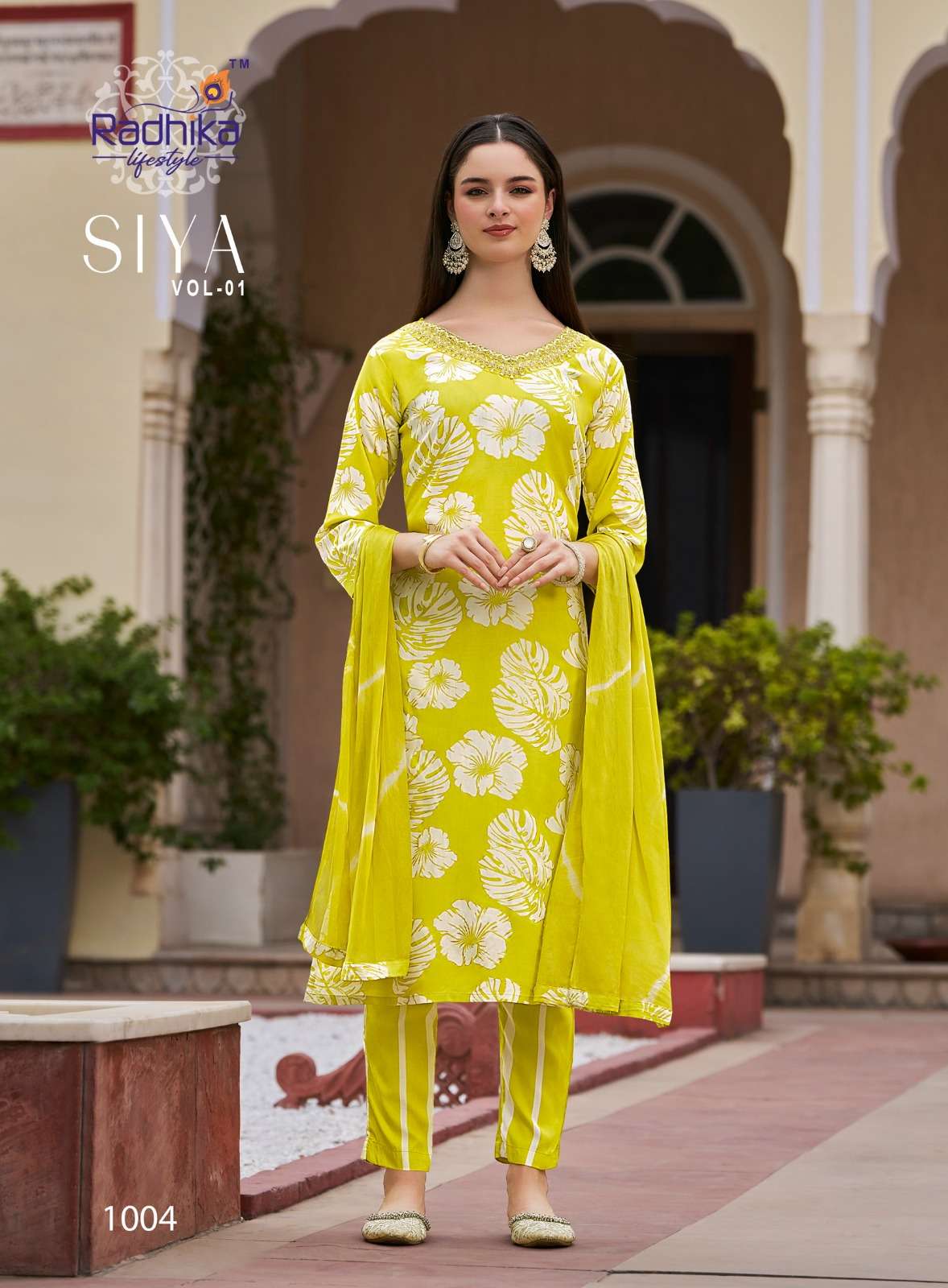 SIYA VOL-1 BY RADHIKA LIFESTYLE IN HEAVY DISCHARGE RAYON FOIL PRINT WITH EMBROIDERY WORK