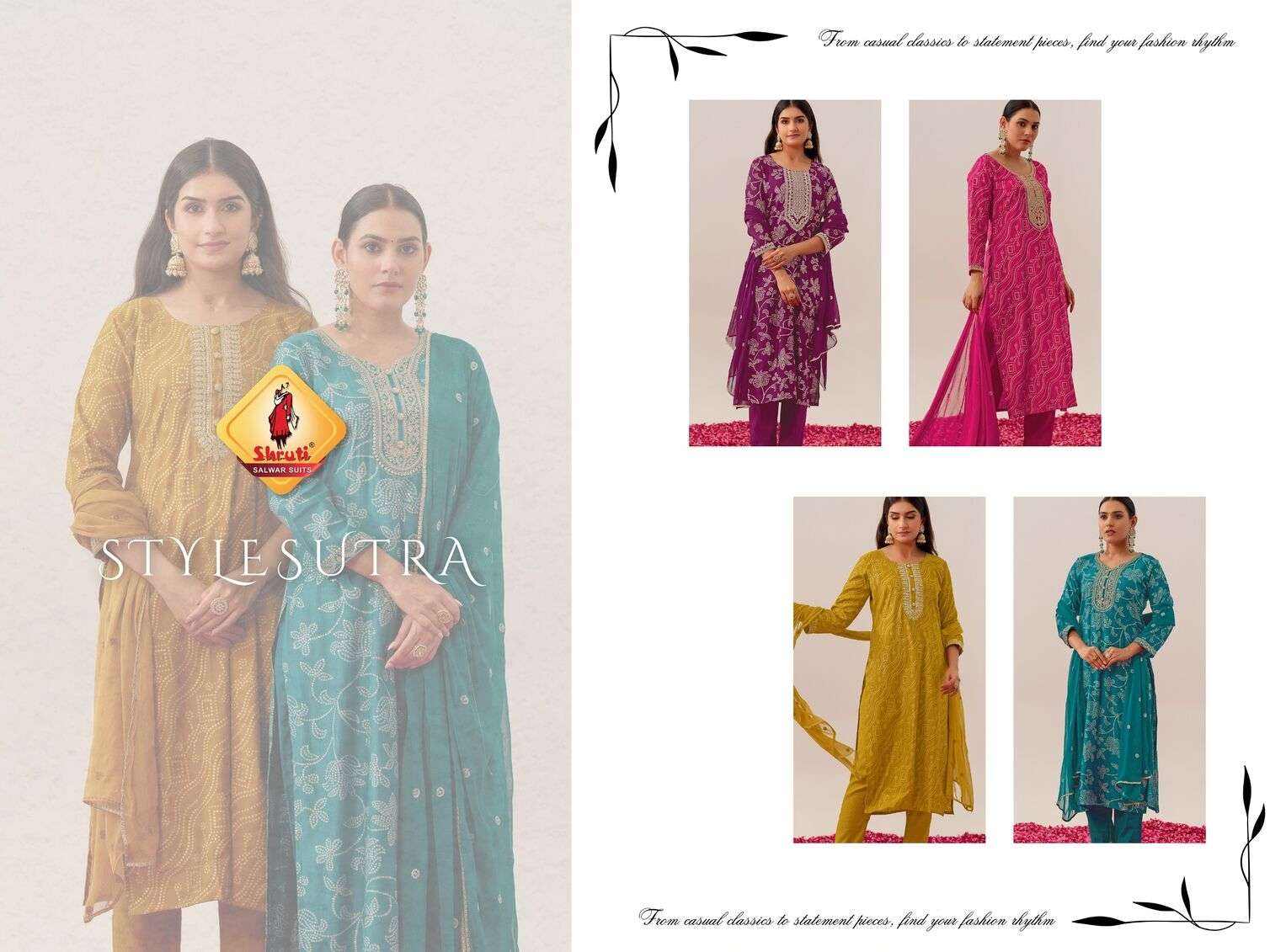 STYLE SUTRA BY SHRUTI SUITS IN PURE VISCOSE VATICAN SOFT SILK WITH TRENDY PRINTS 
