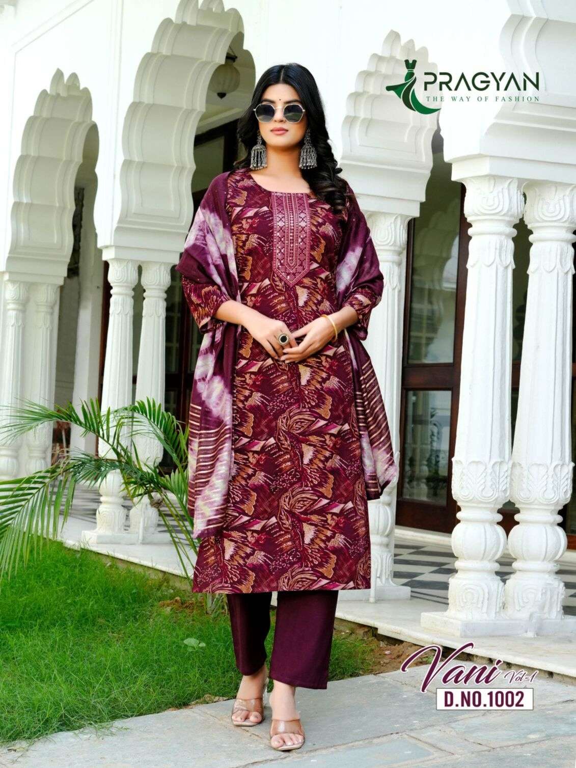 VANI VOL-1 BY PRAGYAN IN HEAVY RAYON PRINTED TOP BOTTOM AND FANCY EMBROIDERY WORK 