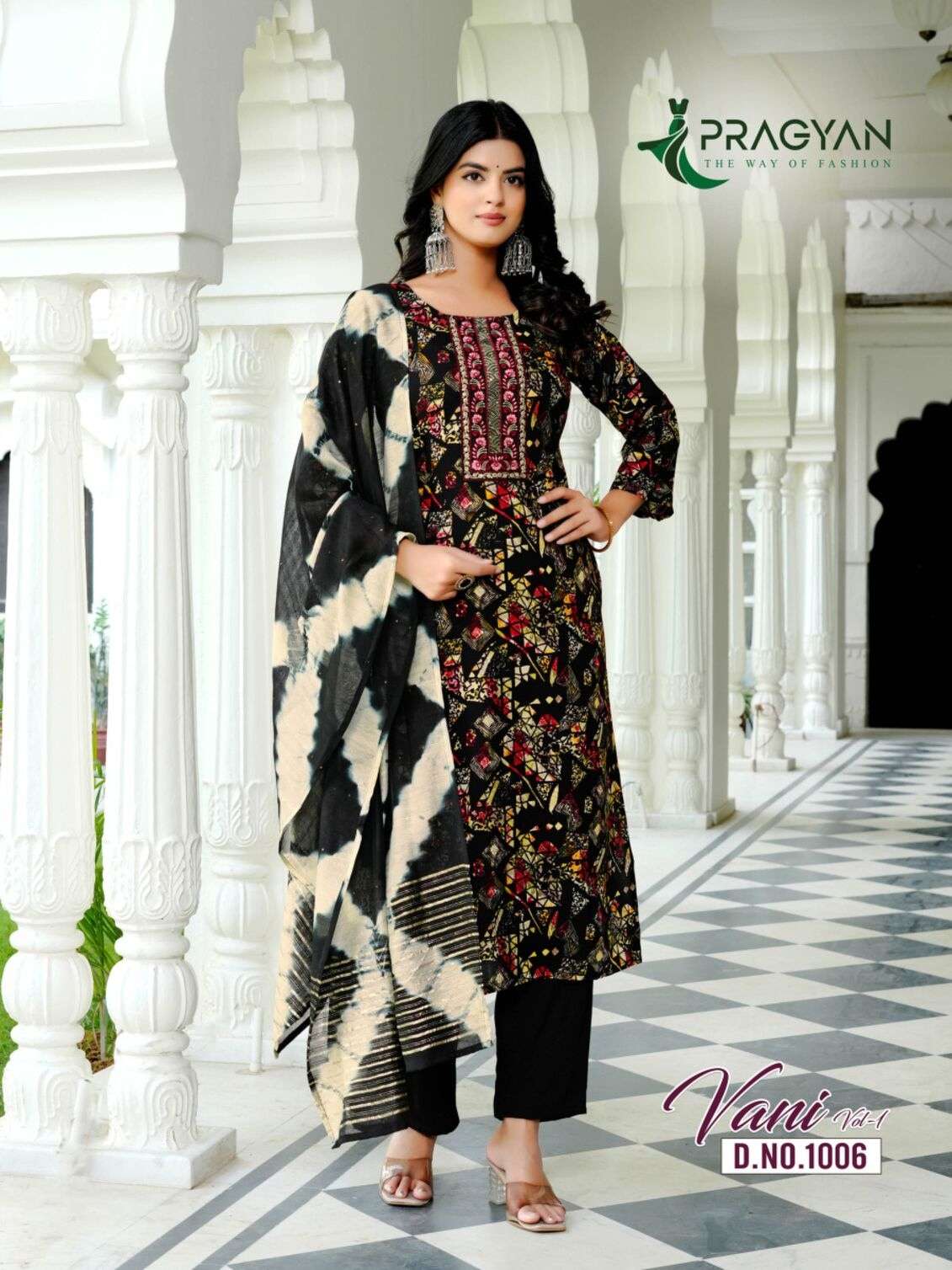 VANI VOL-1 BY PRAGYAN IN HEAVY RAYON PRINTED TOP BOTTOM AND FANCY EMBROIDERY WORK 
