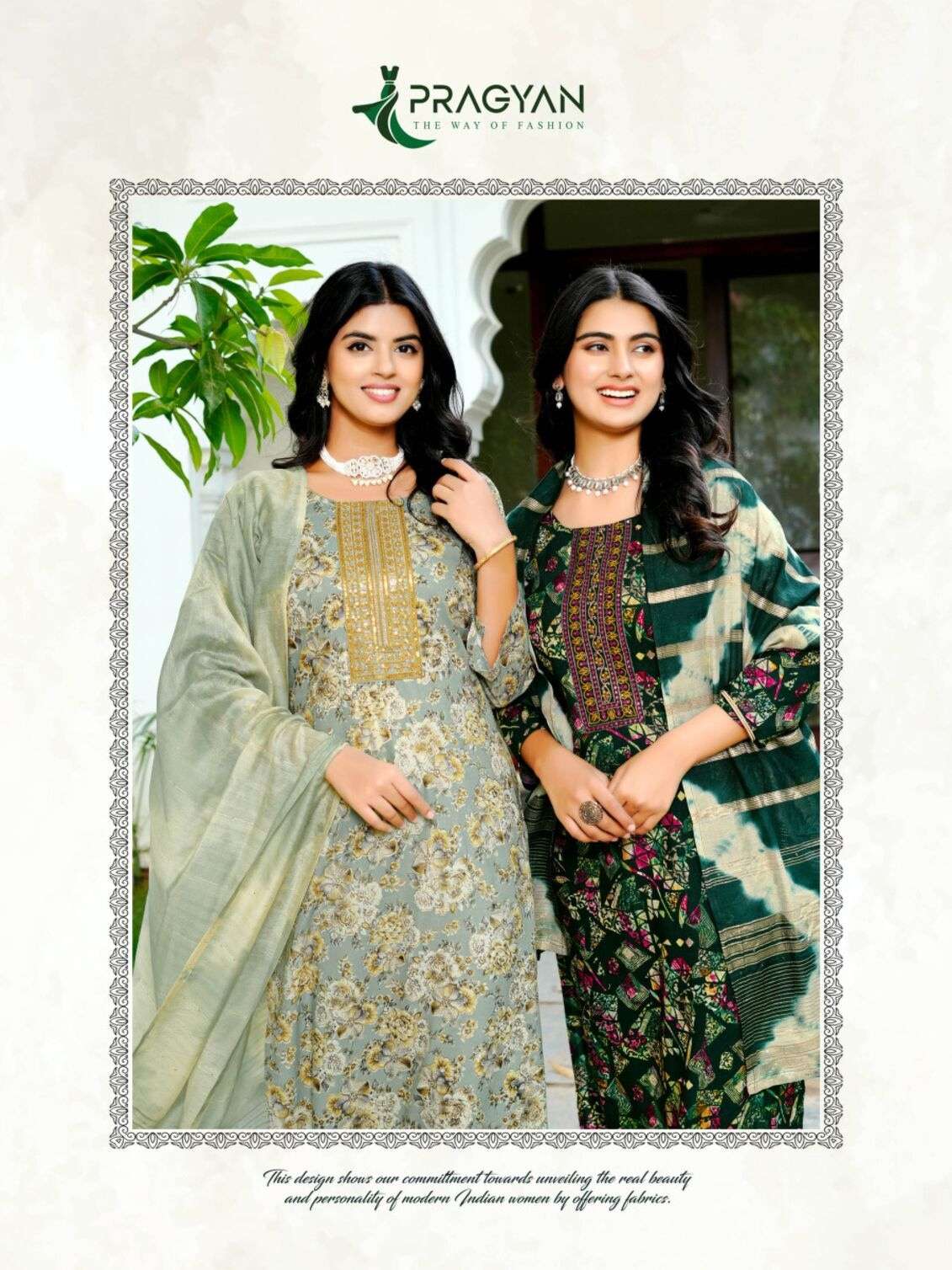 VANI VOL-1 BY PRAGYAN IN HEAVY RAYON PRINTED TOP BOTTOM AND FANCY EMBROIDERY WORK 