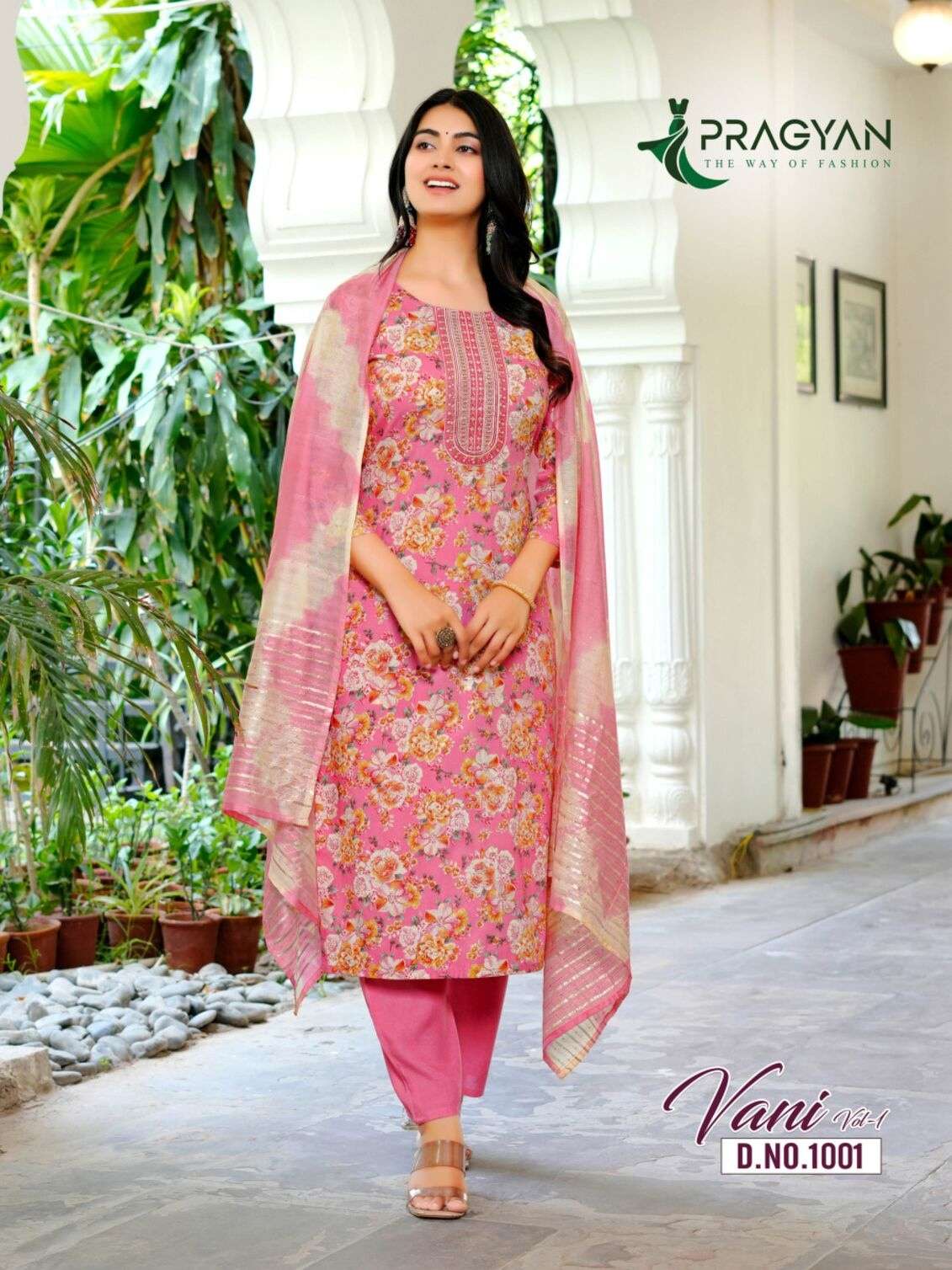 VANI VOL-1 BY PRAGYAN IN HEAVY RAYON PRINTED TOP BOTTOM AND FANCY EMBROIDERY WORK 