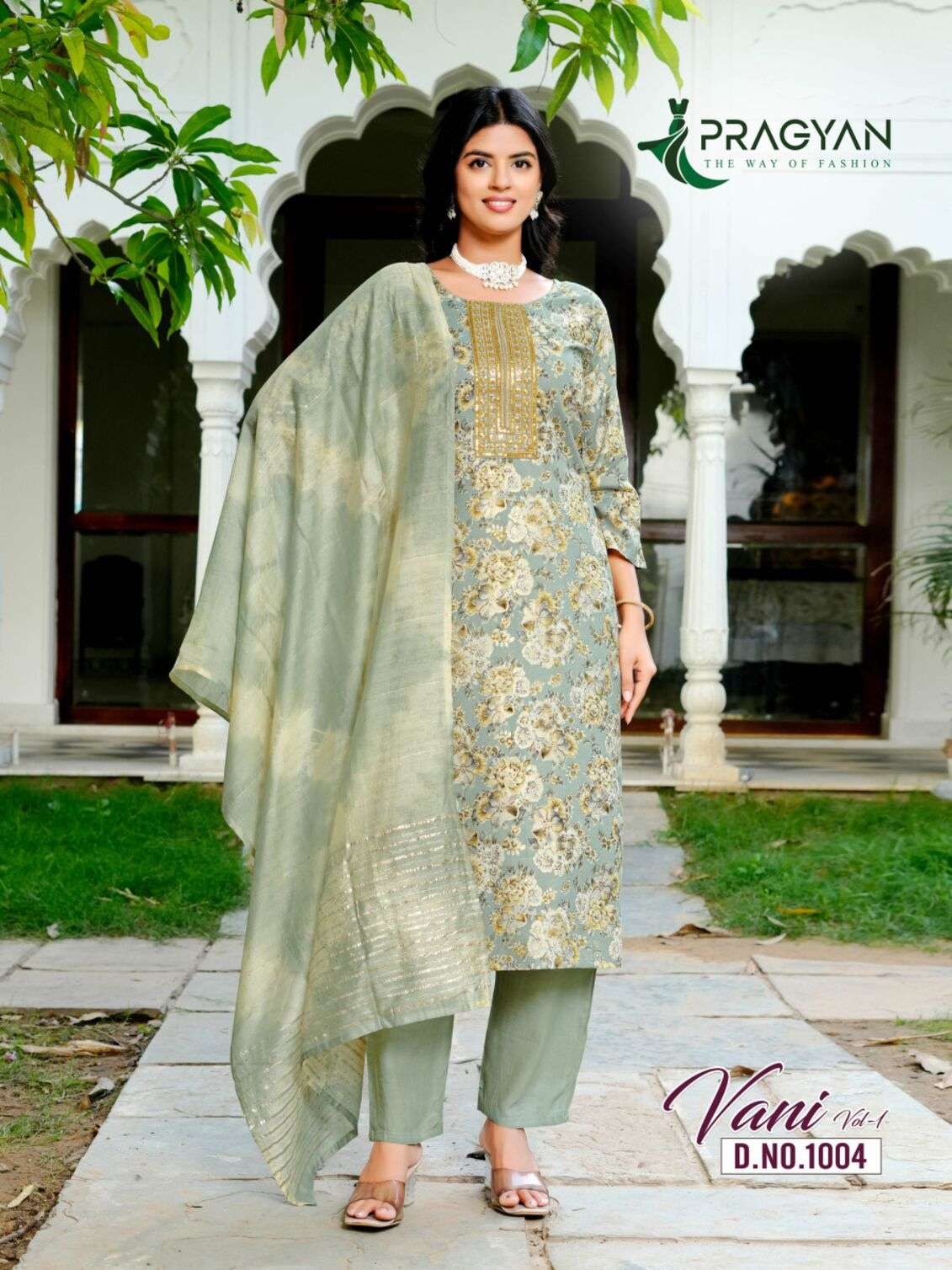 VANI VOL-1 BY PRAGYAN IN HEAVY RAYON PRINTED TOP BOTTOM AND FANCY EMBROIDERY WORK 