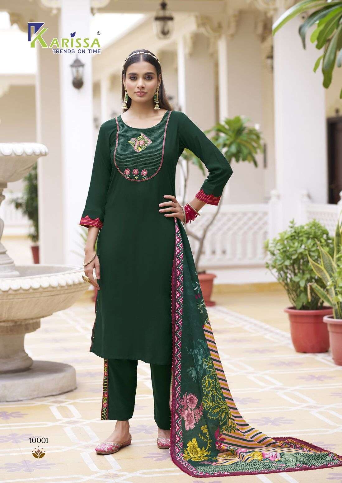 VIDISHA VOL-10 BY KARISSA IN PREMIUM LIVE RAYON WITH 3 PCS CONCEPT WITH HAND WORK