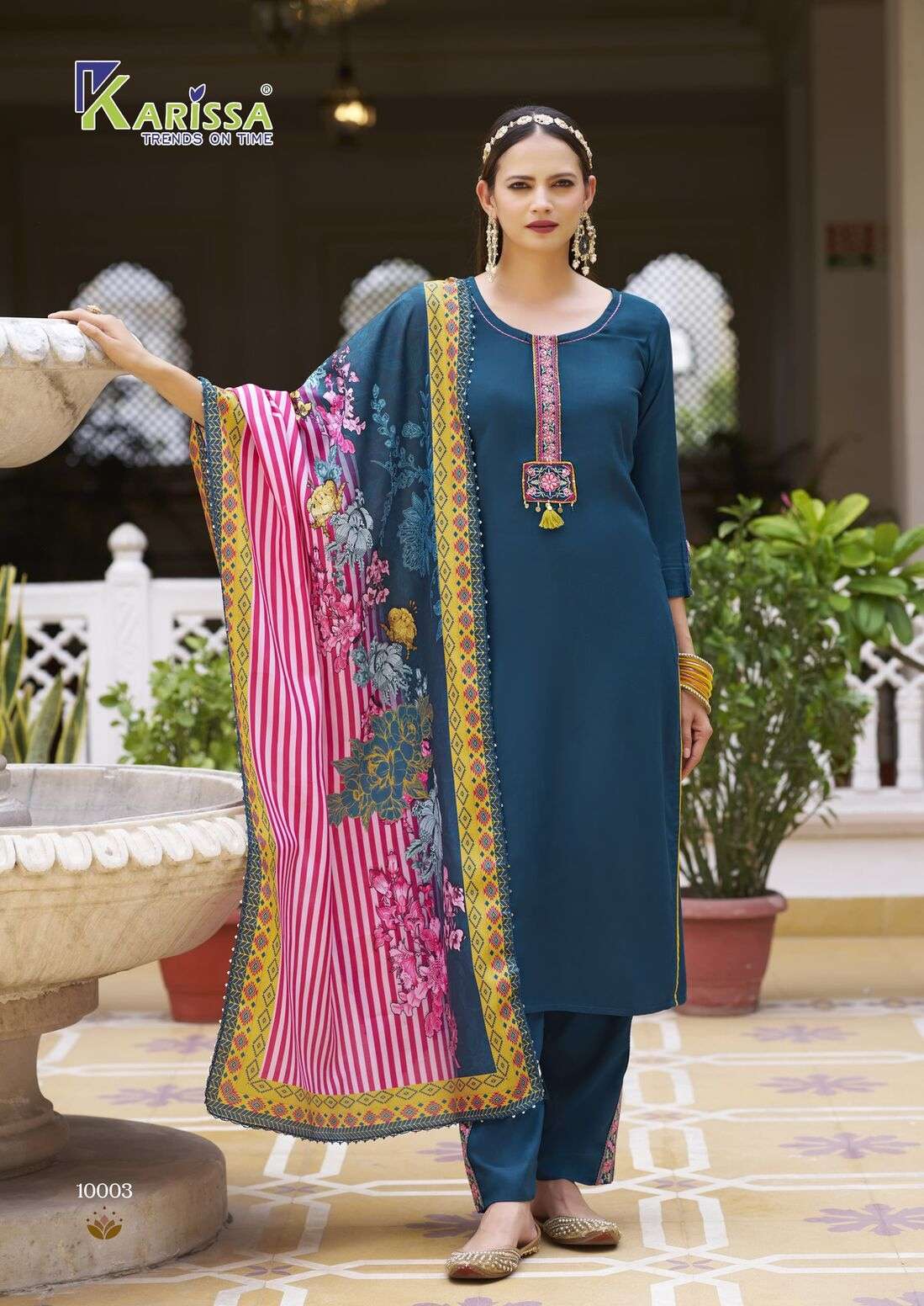 VIDISHA VOL-10 BY KARISSA IN PREMIUM LIVE RAYON WITH 3 PCS CONCEPT WITH HAND WORK