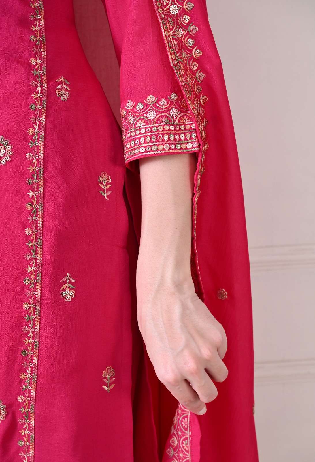 VOL :- 1 BY SWARUUP LIFESTYLE IN VICHITRA FABRIC STRAIGHT CUT TOP WITH HEAVY EMBROIDERY WORK 