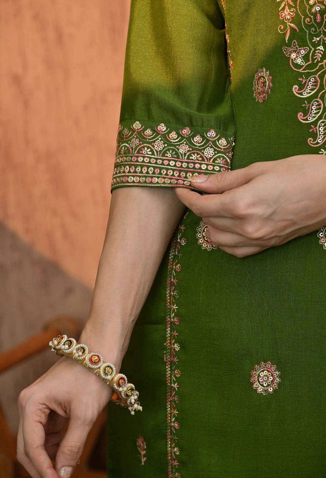 VOL :- 1 BY SWARUUP LIFESTYLE IN VICHITRA FABRIC STRAIGHT CUT TOP WITH HEAVY EMBROIDERY WORK 