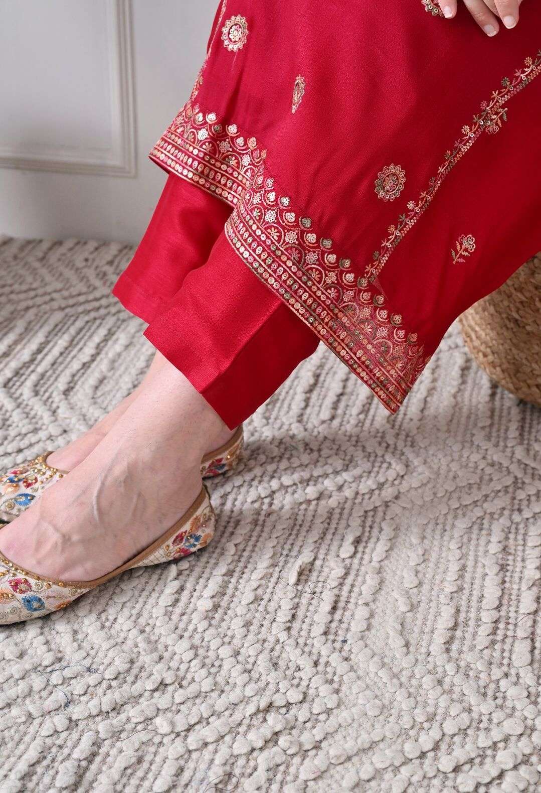 VOL :- 1 BY SWARUUP LIFESTYLE IN VICHITRA FABRIC STRAIGHT CUT TOP WITH HEAVY EMBROIDERY WORK 