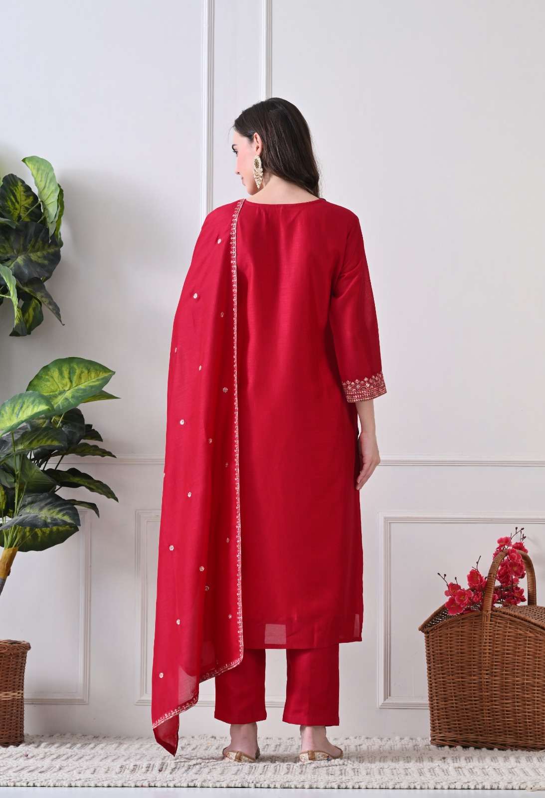 VOL :- 1 BY SWARUUP LIFESTYLE IN VICHITRA FABRIC STRAIGHT CUT TOP WITH HEAVY EMBROIDERY WORK 