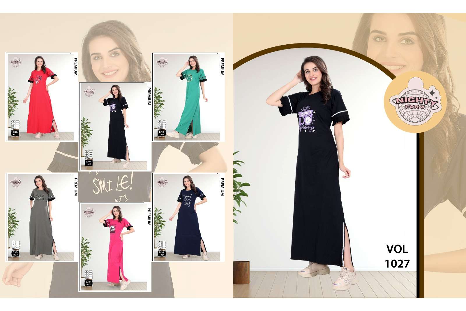 VOL :- 1027 BY NIGHTY FOR U IN HOSIERY NIGHTY SUIT 