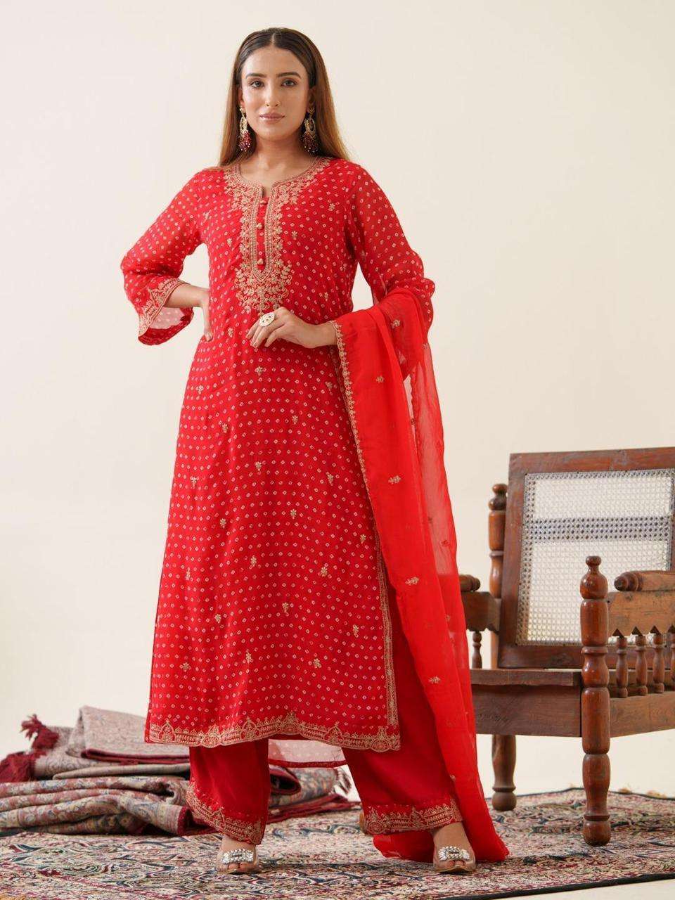 VOL-15 BY TEXOFAB IN VISCOSE ORGANZA SALWAR SUITS WITH EMBROIDERY WORK 