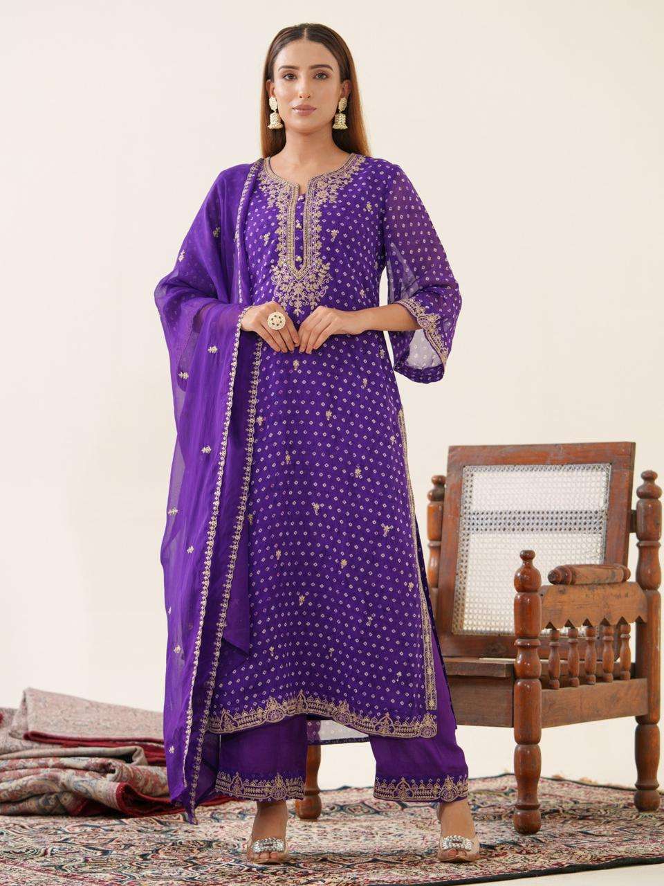 VOL-15 BY TEXOFAB IN VISCOSE ORGANZA SALWAR SUITS WITH EMBROIDERY WORK 