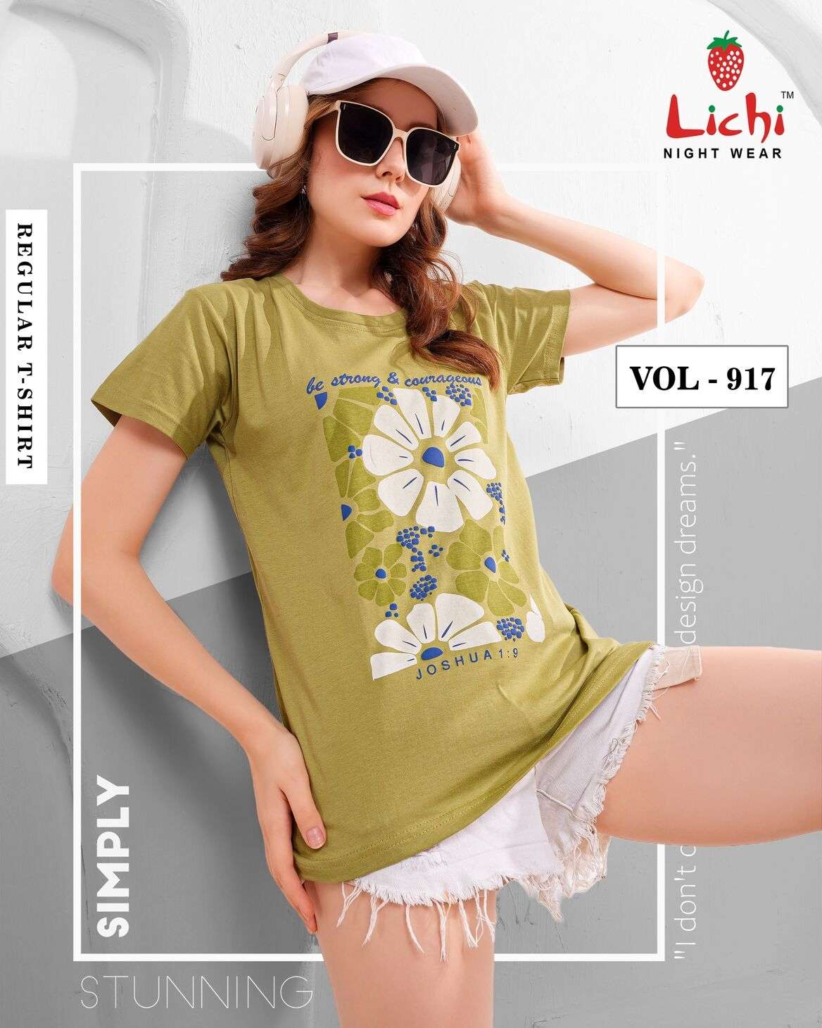 VOL-917 BY LICHI REGULAR NIGHT WEAR T-SHIRT COLLECTION 