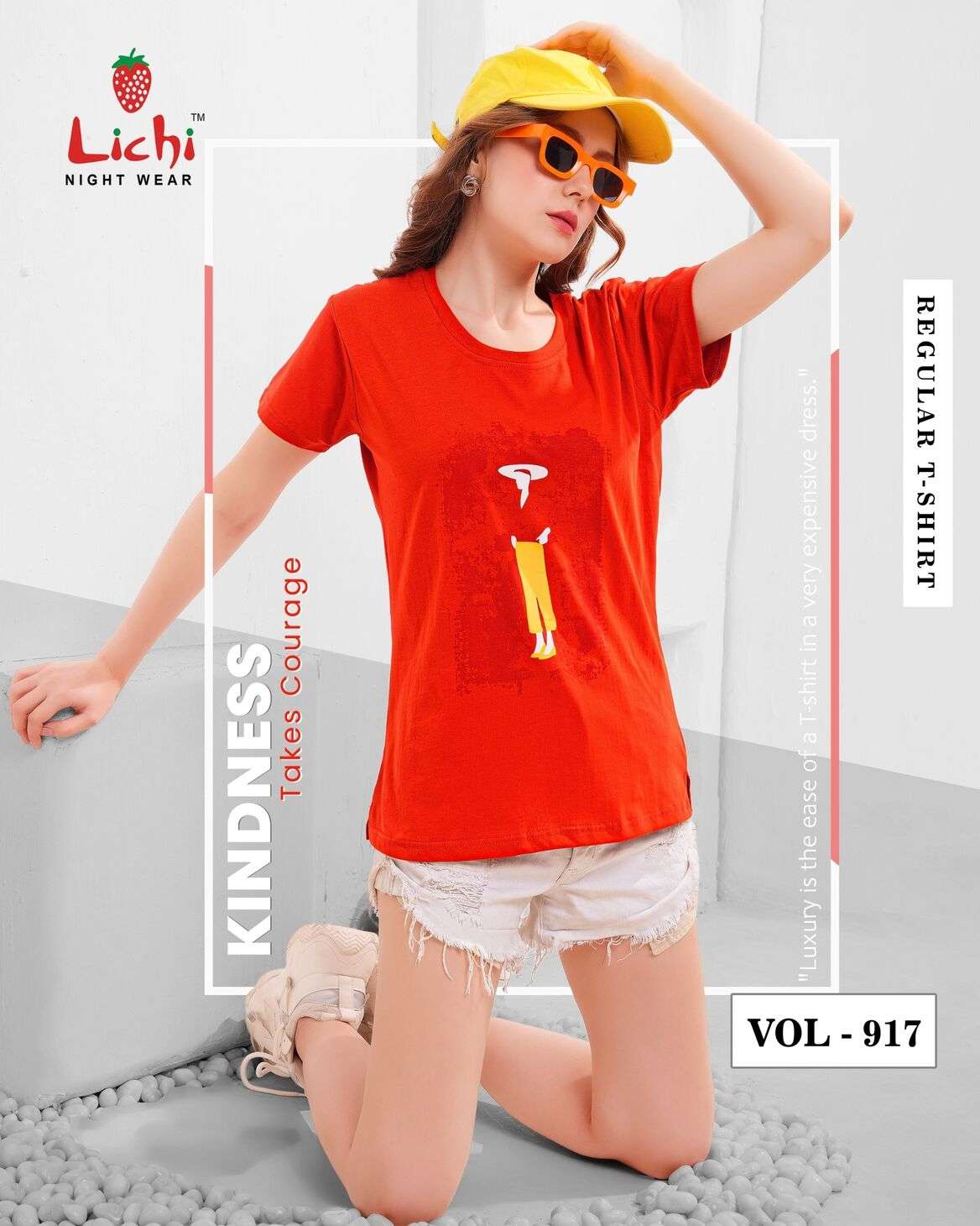 VOL-917 BY LICHI REGULAR NIGHT WEAR T-SHIRT COLLECTION 