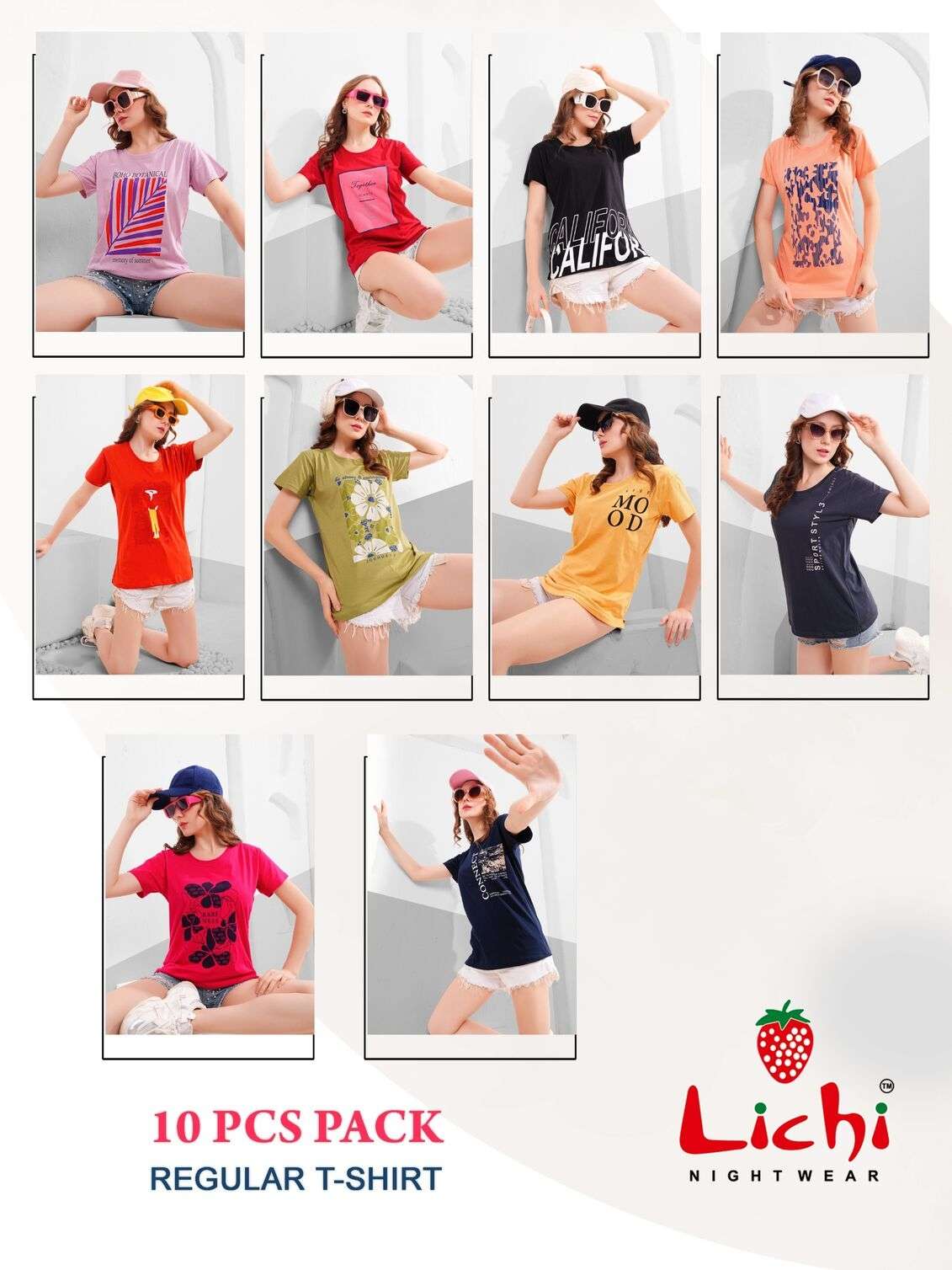 VOL-917 BY LICHI REGULAR NIGHT WEAR T-SHIRT COLLECTION 