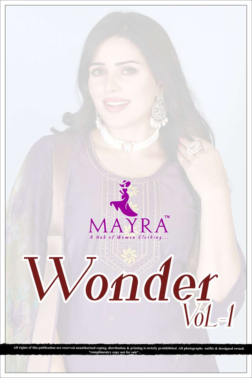 WONDER VOL-1 BY MAYRA FASHION IN VATICAN TOP WITH SEQUENCE EMBROIDERY GALA WORK 