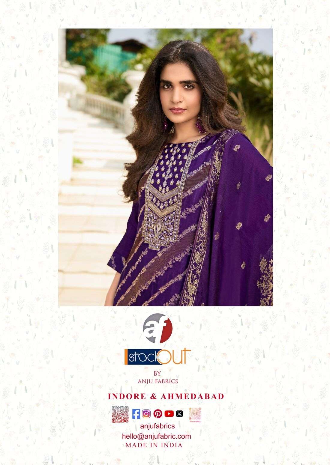 ZARI BY ANJU FABRICS IN PURE DOLA SILK WITH JACQUARD KURTI PANT WITH DUPATTA  