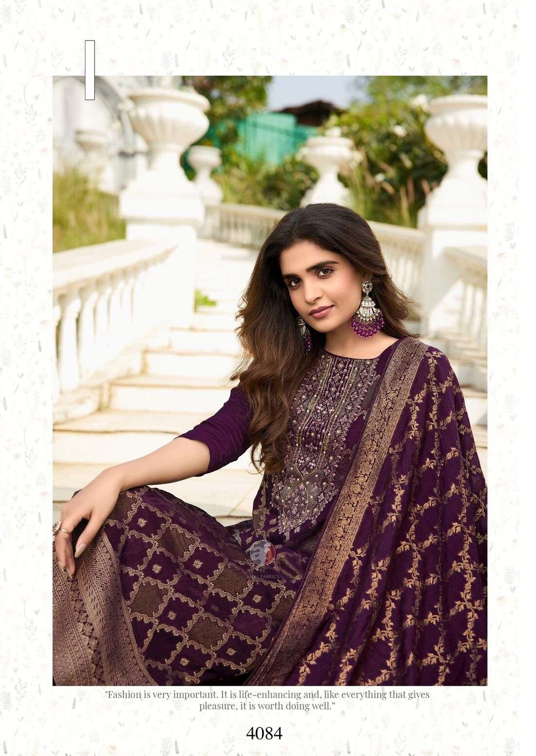 ZARI BY ANJU FABRICS IN PURE DOLA SILK WITH JACQUARD KURTI PANT WITH DUPATTA  