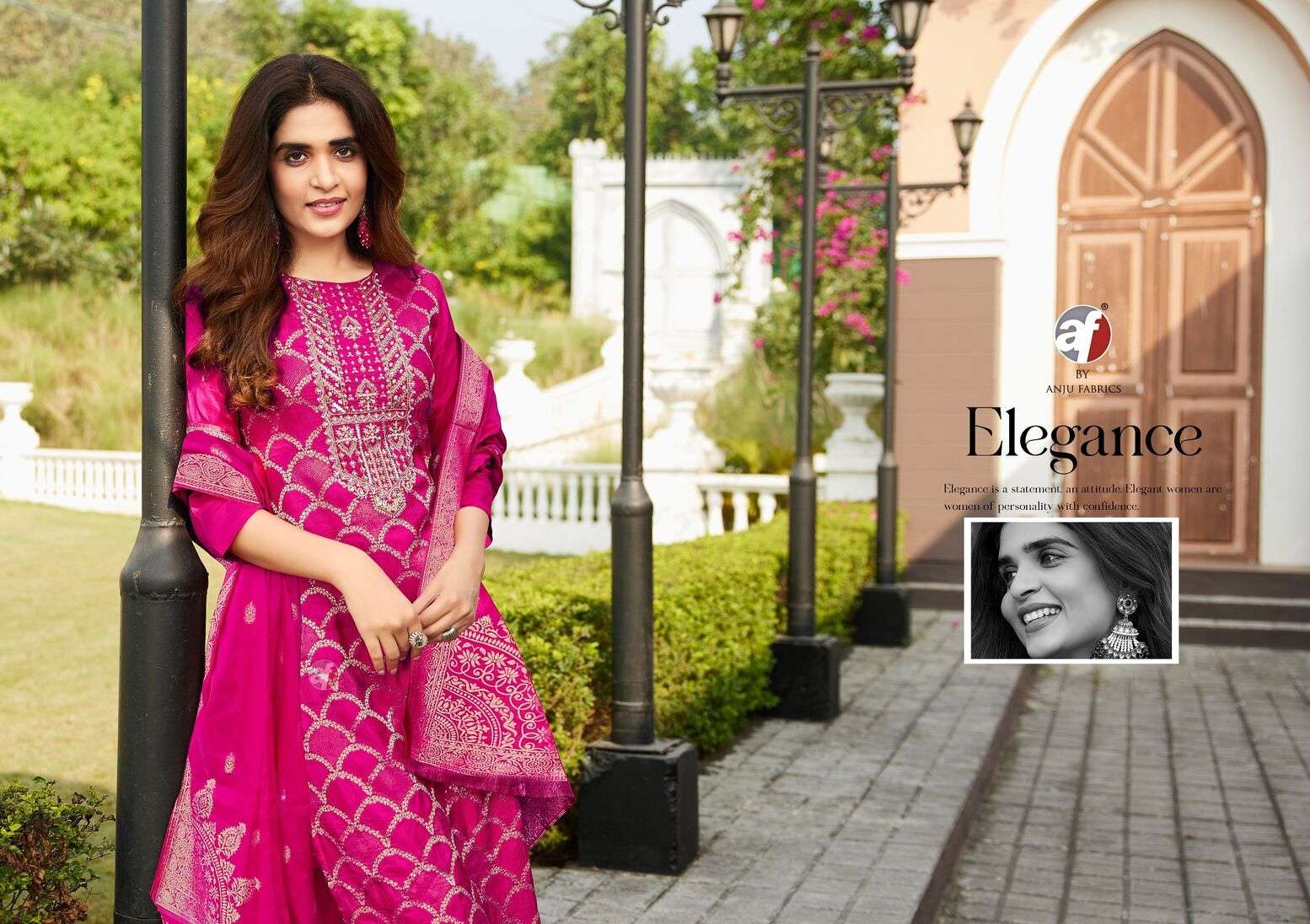 ZARI BY ANJU FABRICS IN PURE DOLA SILK WITH JACQUARD KURTI PANT WITH DUPATTA  