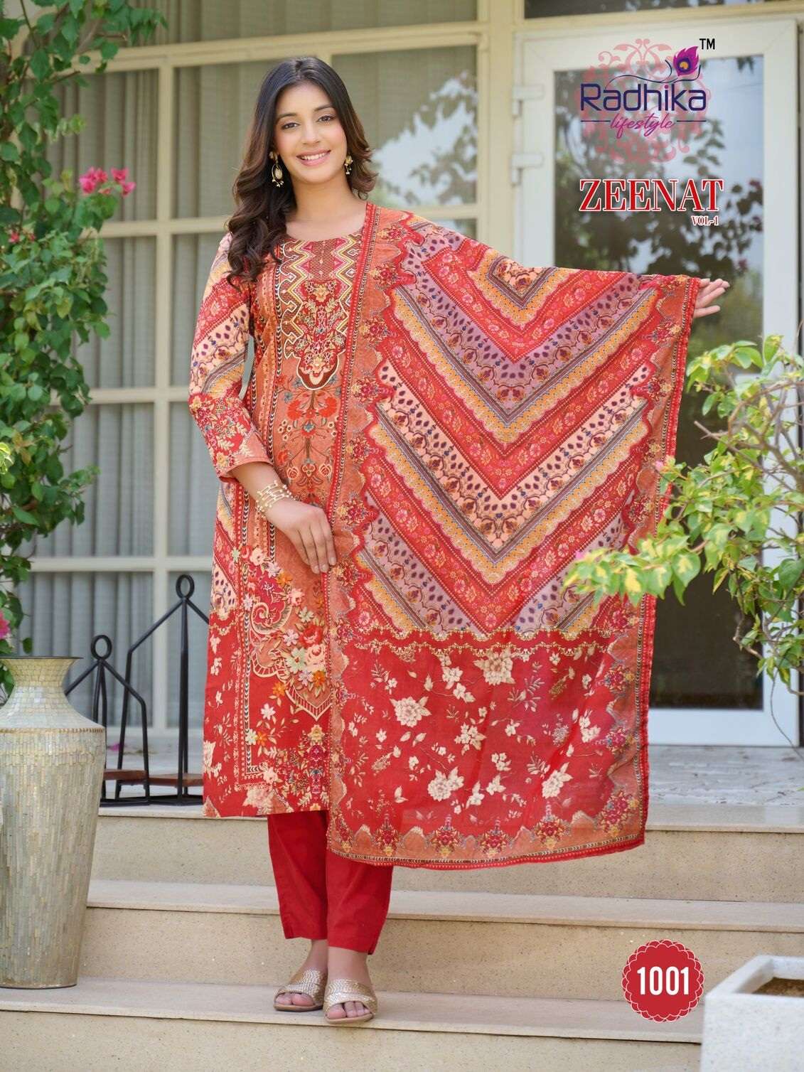 ZEENAT VOL:-1 BY RADHIKA LIFESTYLE IN HEAVY PURE COTTON DIGITAL PRINT WITH HAND WORK
