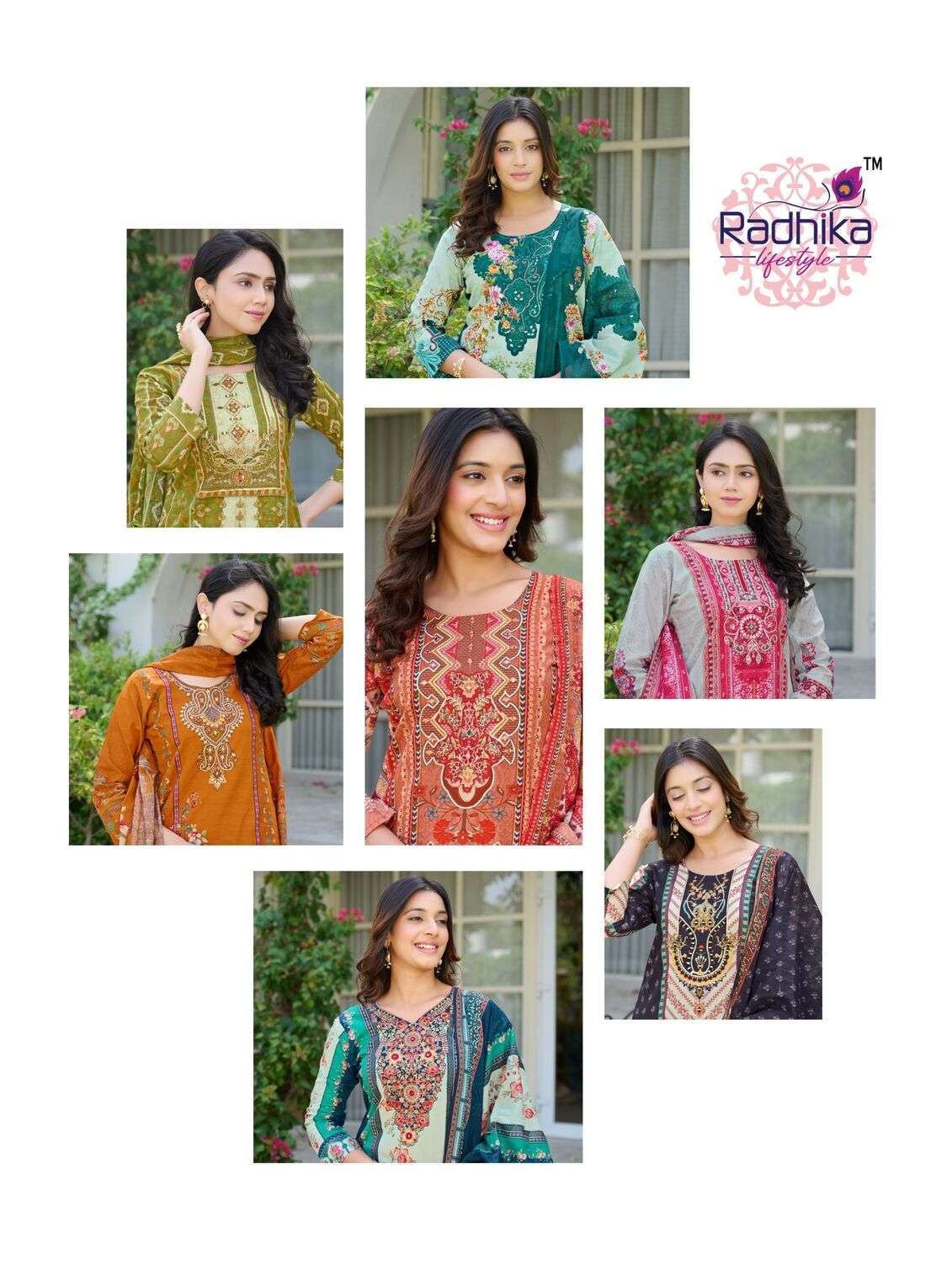 ZEENAT VOL:-1 BY RADHIKA LIFESTYLE IN HEAVY PURE COTTON DIGITAL PRINT WITH HAND WORK