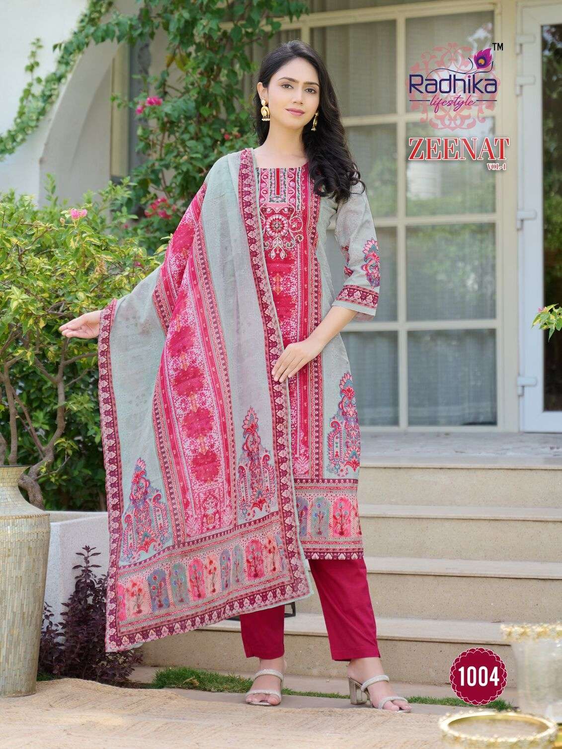 ZEENAT VOL:-1 BY RADHIKA LIFESTYLE IN HEAVY PURE COTTON DIGITAL PRINT WITH HAND WORK