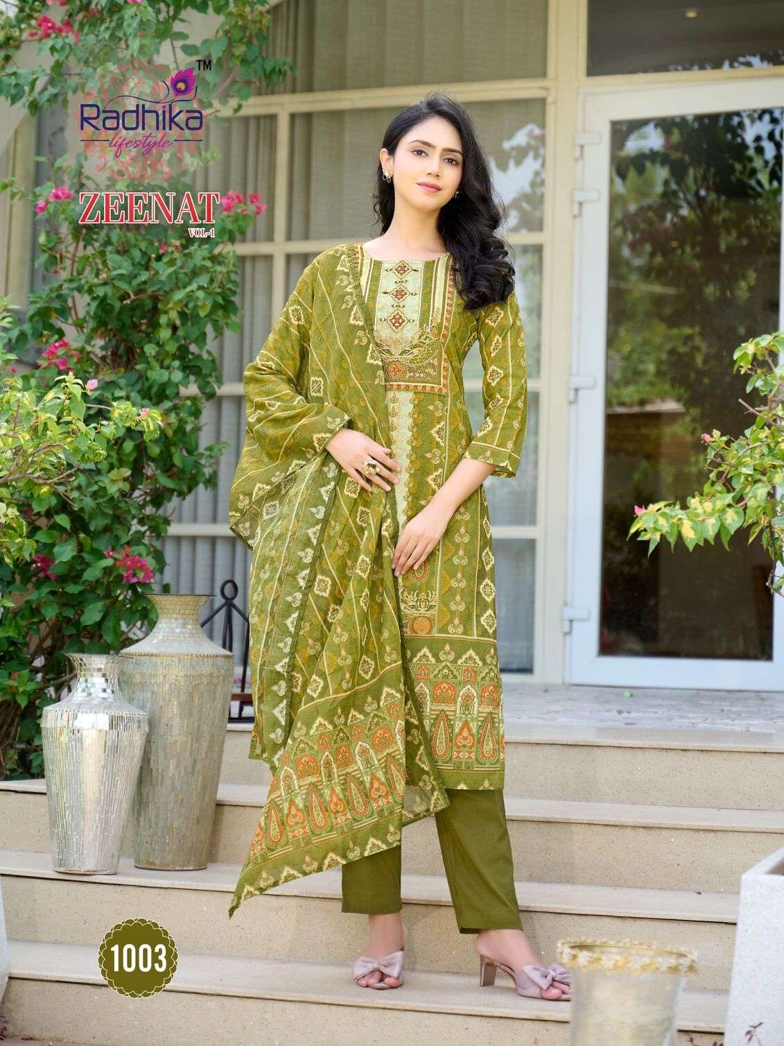ZEENAT VOL:-1 BY RADHIKA LIFESTYLE IN HEAVY PURE COTTON DIGITAL PRINT WITH HAND WORK