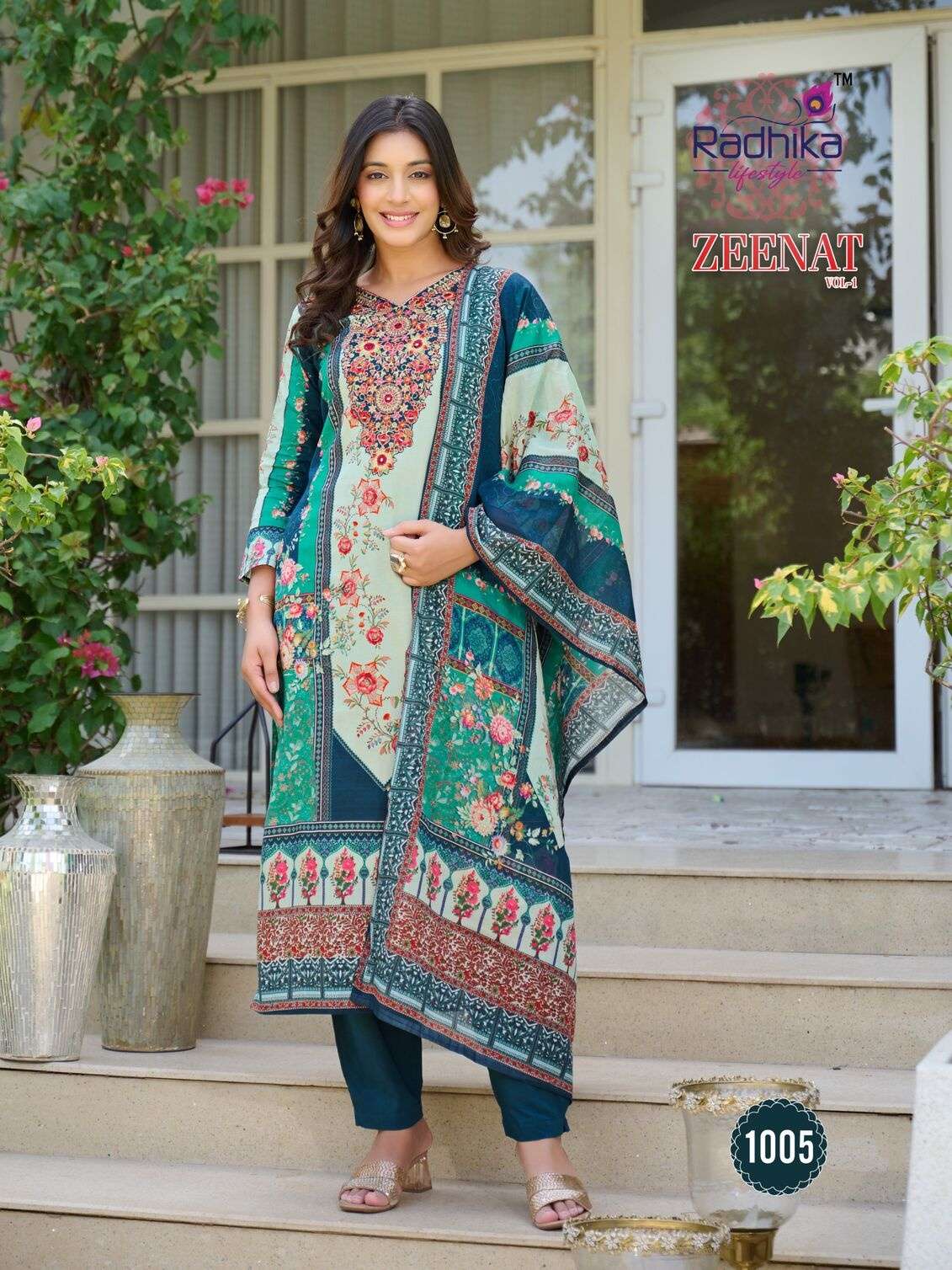 ZEENAT VOL:-1 BY RADHIKA LIFESTYLE IN HEAVY PURE COTTON DIGITAL PRINT WITH HAND WORK