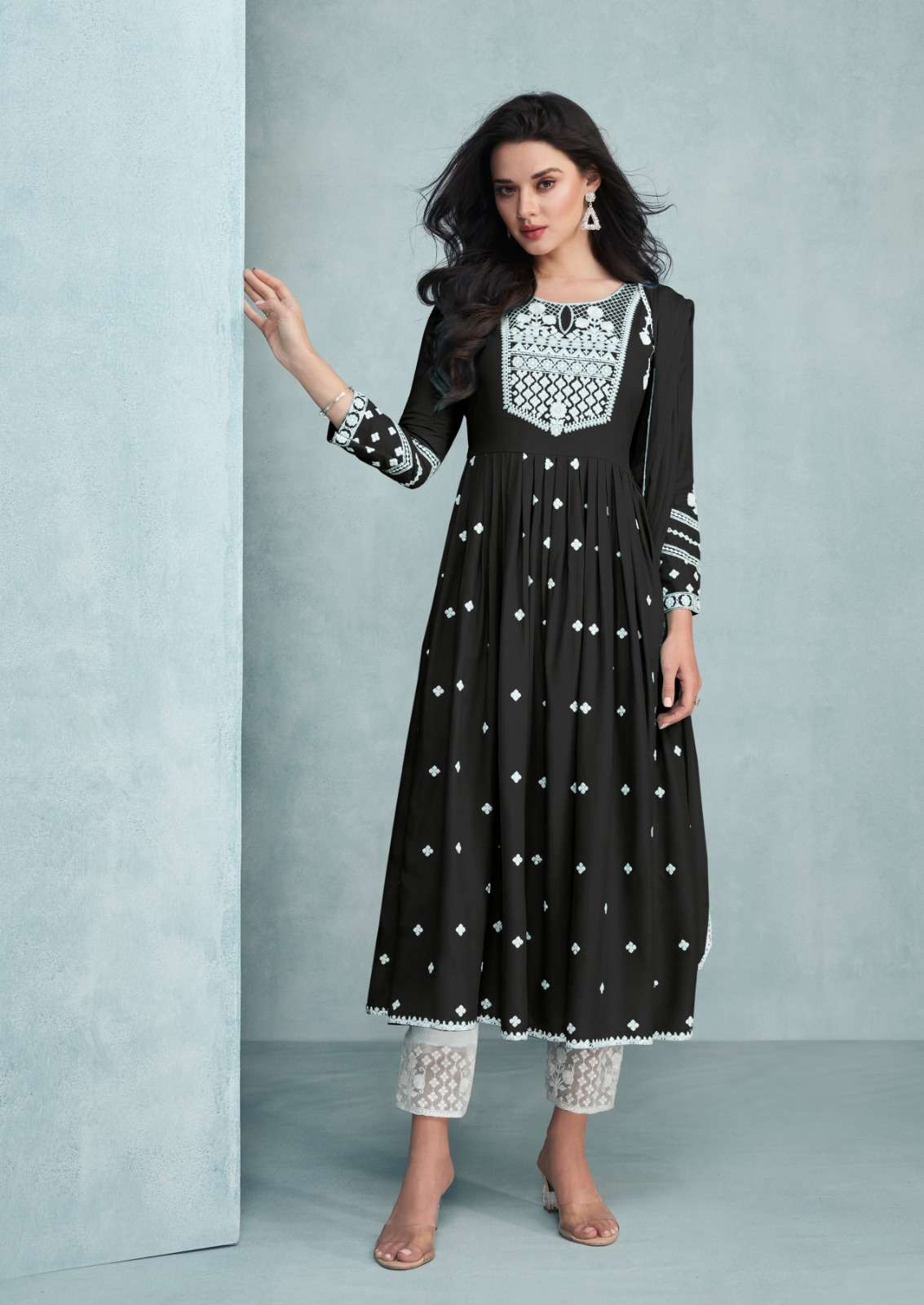 AADHIRA VOL-2 BY VAMIKA IN PURE REYON VISCOS FABRIC WITH HEAVY LAKHNAWI EMBROIDERY